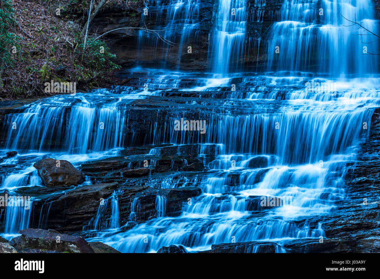 Pearsons Falls est une cascade dans Colt Creek près de Saluda, Caroline du Nord. Banque D'Images