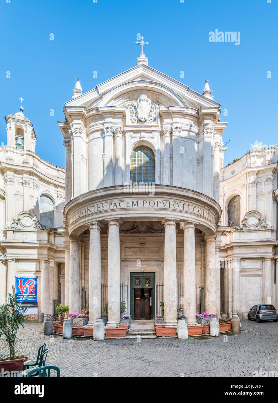 Santa Maria della Pace, église baroque, près de la Piazza Navona, Rome Banque D'Images