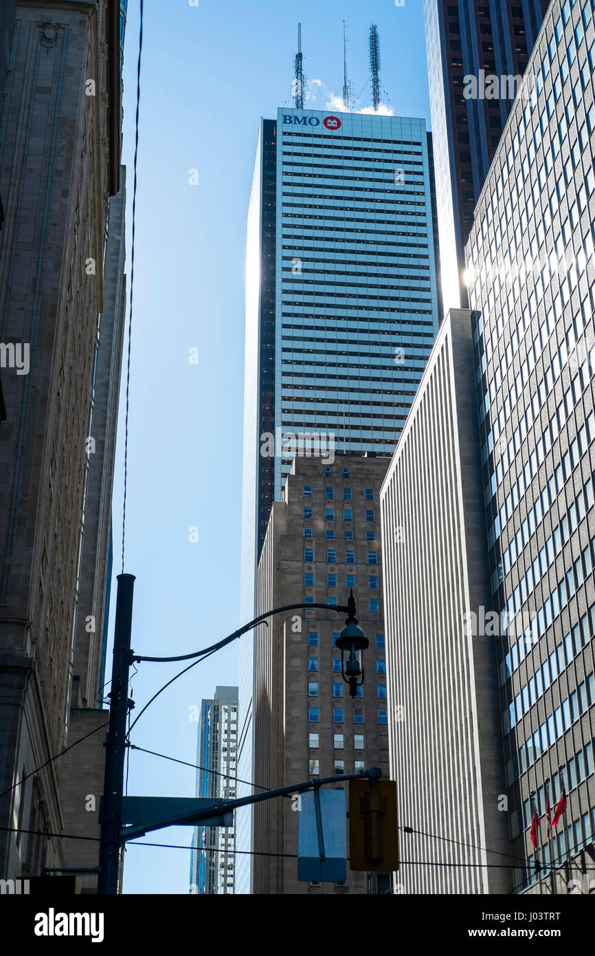 La Banque de Montréal (BMO) des capacités dans le quartier financier de Toronto, Ontario, Canada Banque D'Images
