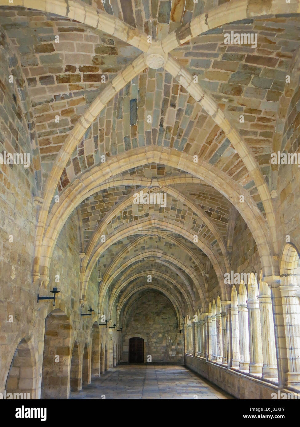 Vue du cloître dans la Cathédrale de Santander Banque D'Images