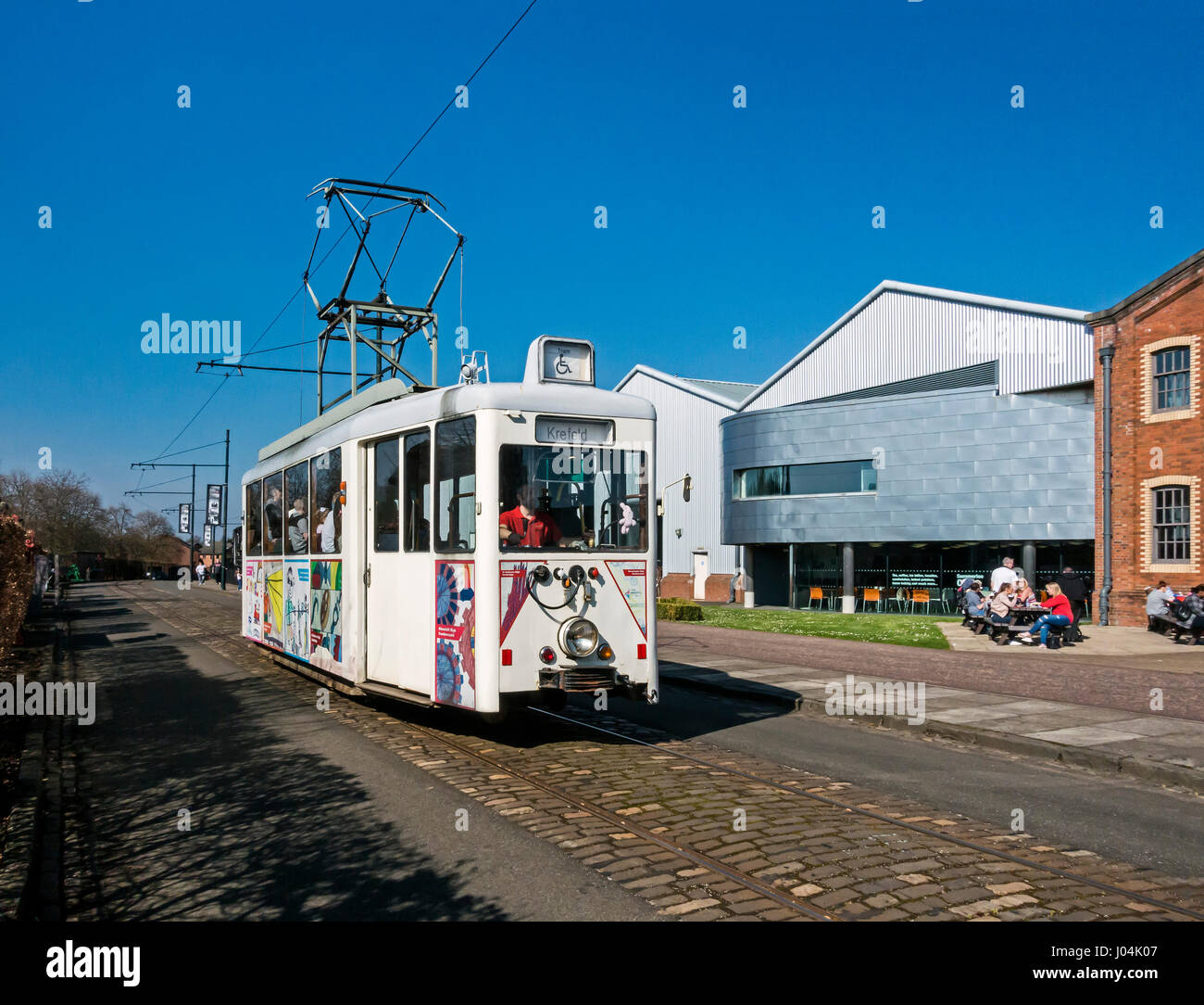 Tramway à Summerlee Museum of Scottish vie industrielle à Coatbridge North Lanarkshire Scotland UK Banque D'Images