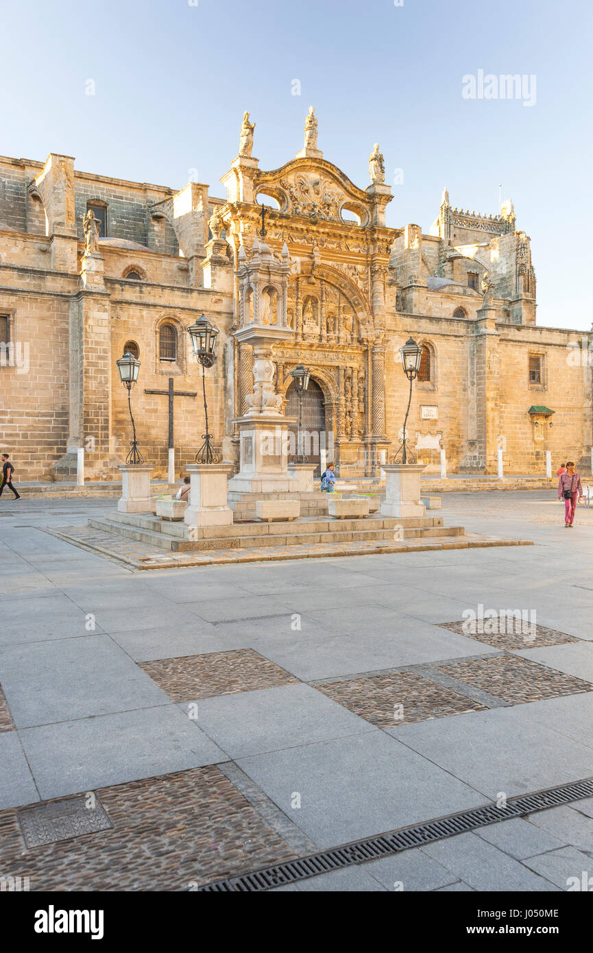L'Église Priorale, Plaza España ville El Puerto de Santa Maria, province de Cadix, Espagne Banque D'Images