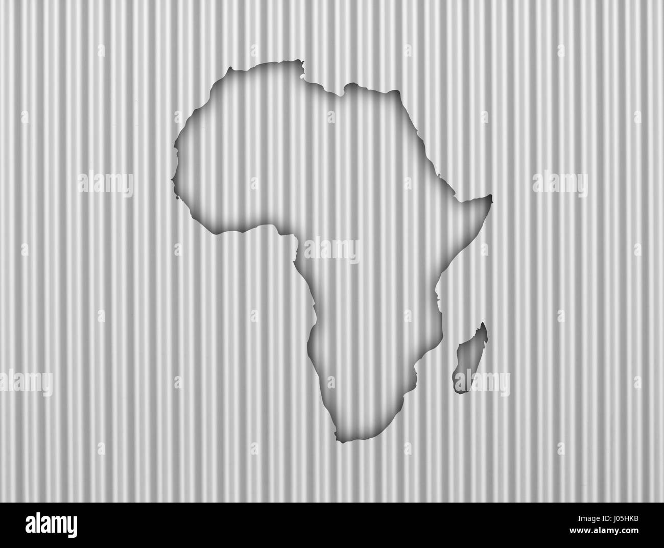 De la feuille map of africa Banque d'images noir et blanc - Alamy