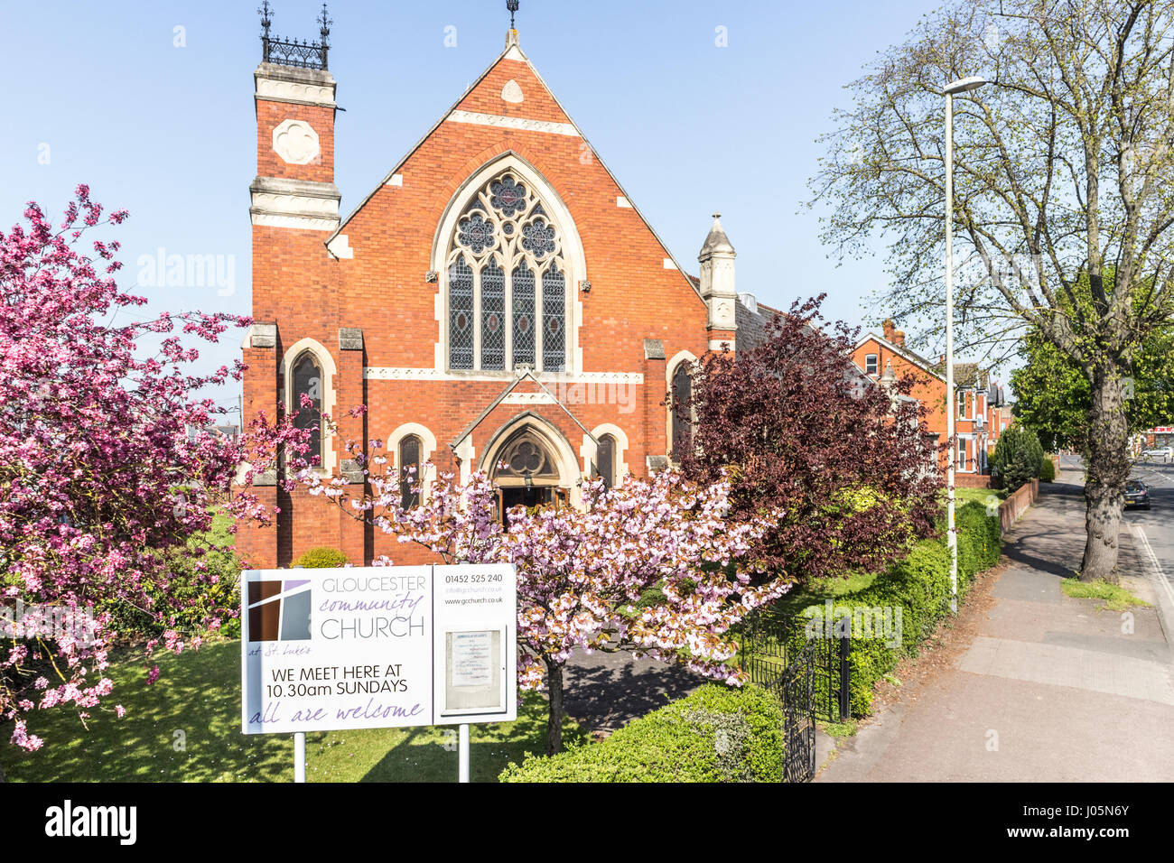 Churh communautaire de Gloucester au printemps, Gloucester UK Banque D'Images