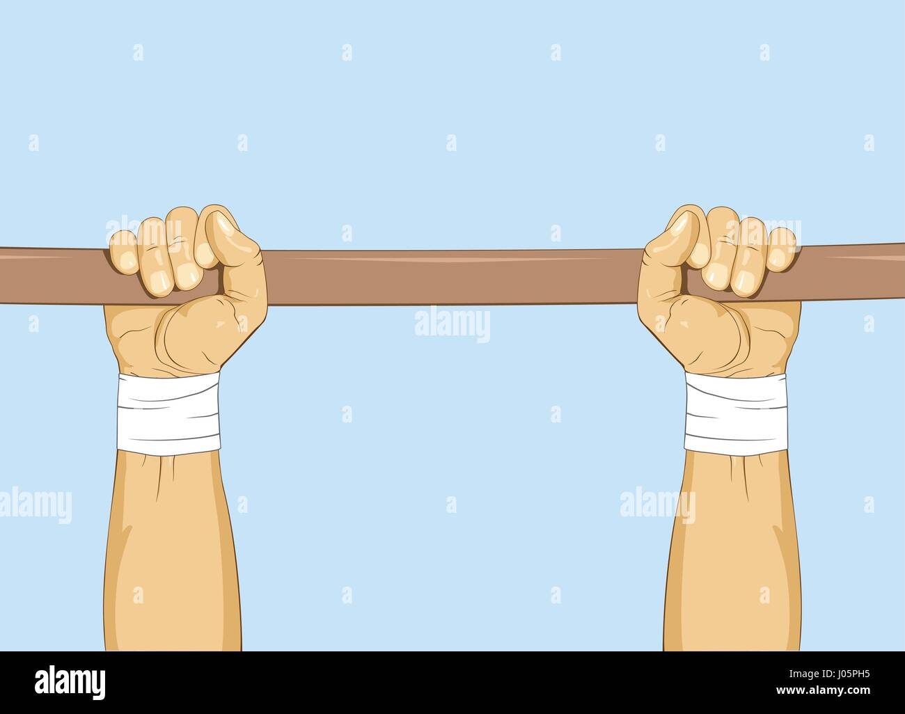 Mains sur la barre. Tirer vers le haut l'exercice de gymnastique. Callisthénie la formation. Vector illustration Illustration de Vecteur Mains sur la barre. Tirer vers le haut l'exercice de gymnastique. Callisthénie la formation. Vector illustration Illustration de Vecteur