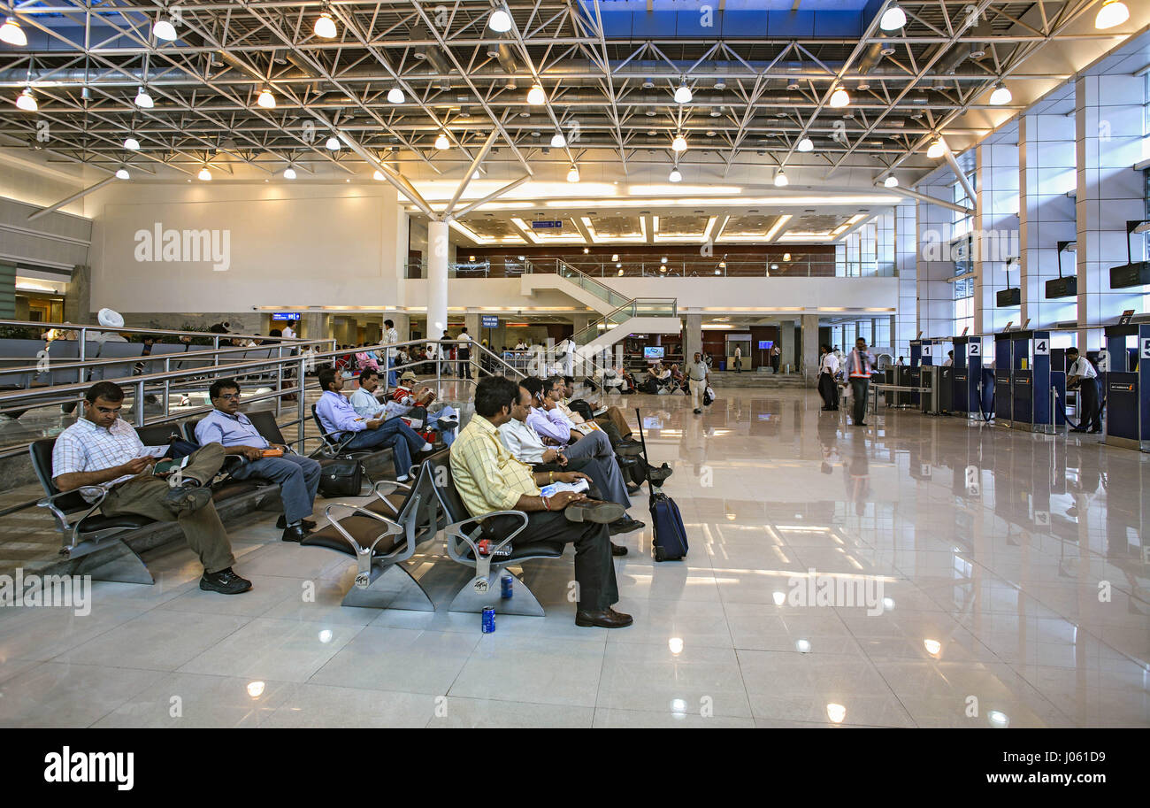 L'aéroport domestique de Chhatrapati Shivaji, Mumbai, Maharashtra, Inde, Asie Banque D'Images