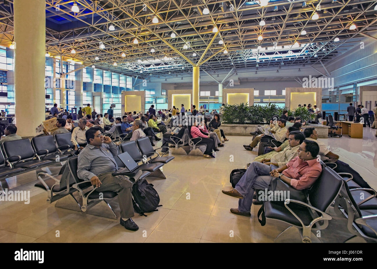 L'aéroport domestique de Chhatrapati Shivaji, Mumbai, Maharashtra, Inde, Asie Banque D'Images