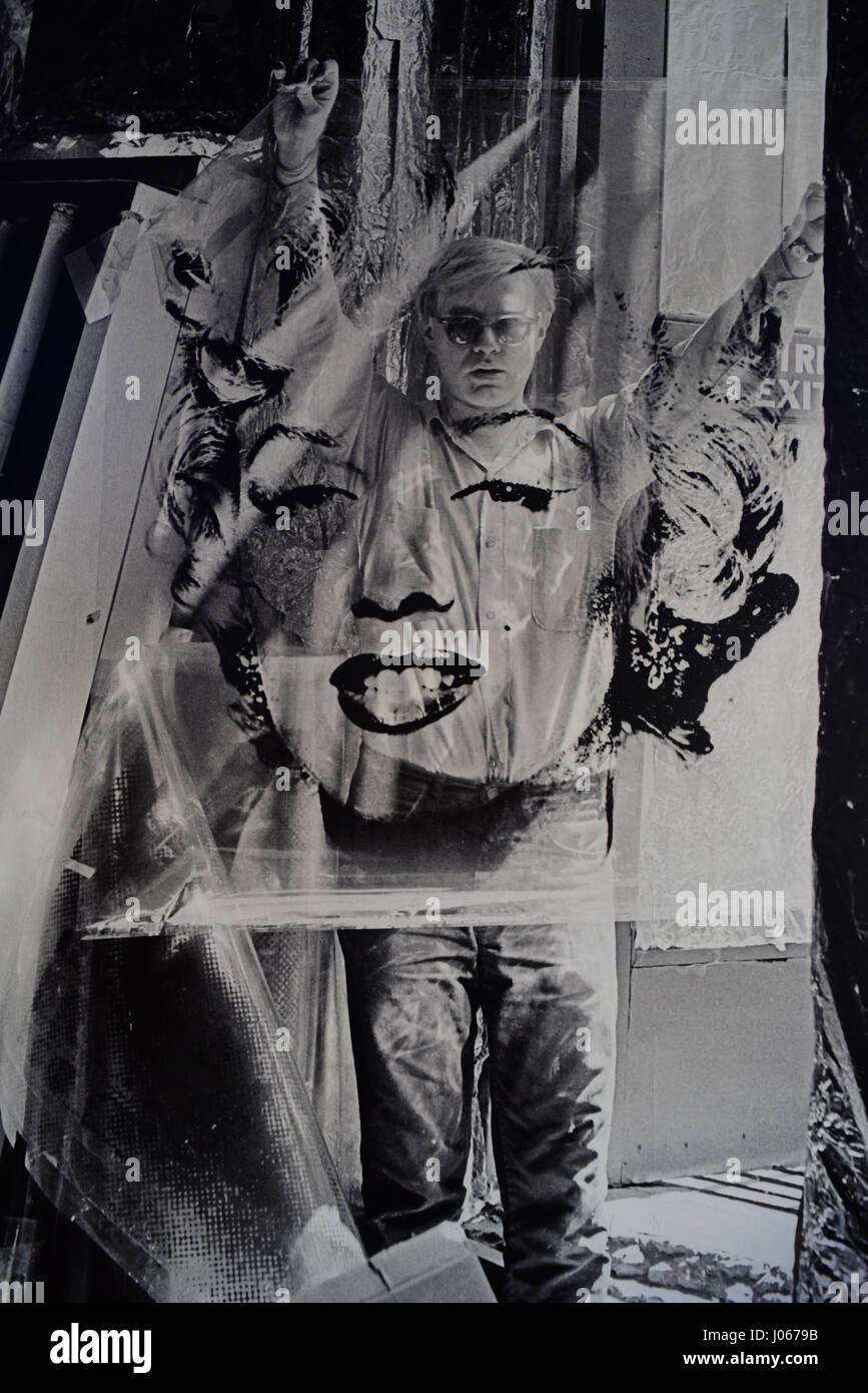 Oeuvres d'Andy Warhol portrait avec Marilyn Monroe de droit Banque D'Images