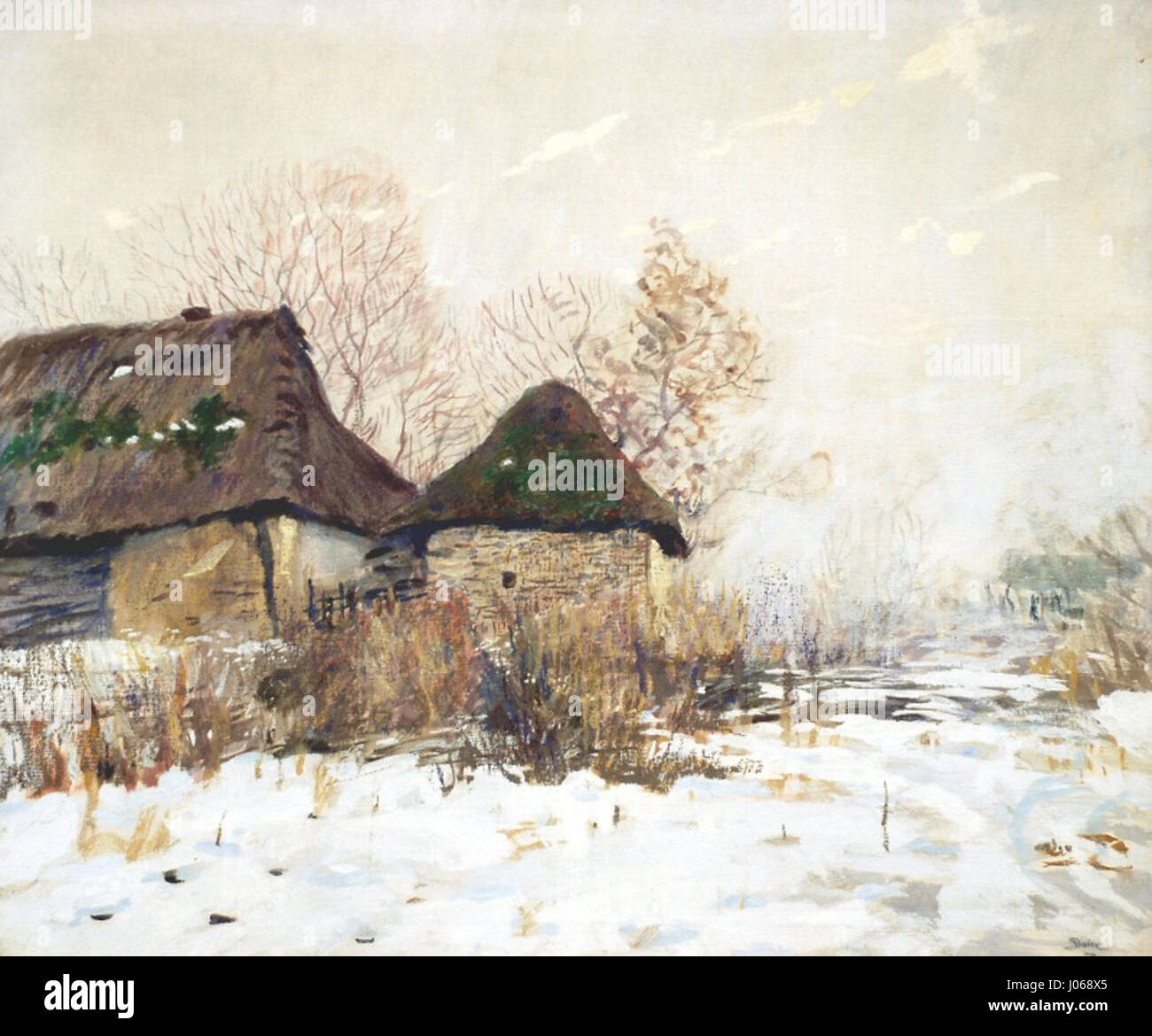 énoroví R no (le camp gitan) de Josef Basek de 1909 représente une scène de Tsiganes vivant dans un camp, capturant leur style de vie avec de riches détails. L'œuvre met en valeur les couleurs vibrantes et les figures dynamiques du groupe nomade, décrivant leur identité culturelle et leur mode de vie au début du XXe siècle. Banque D'Images