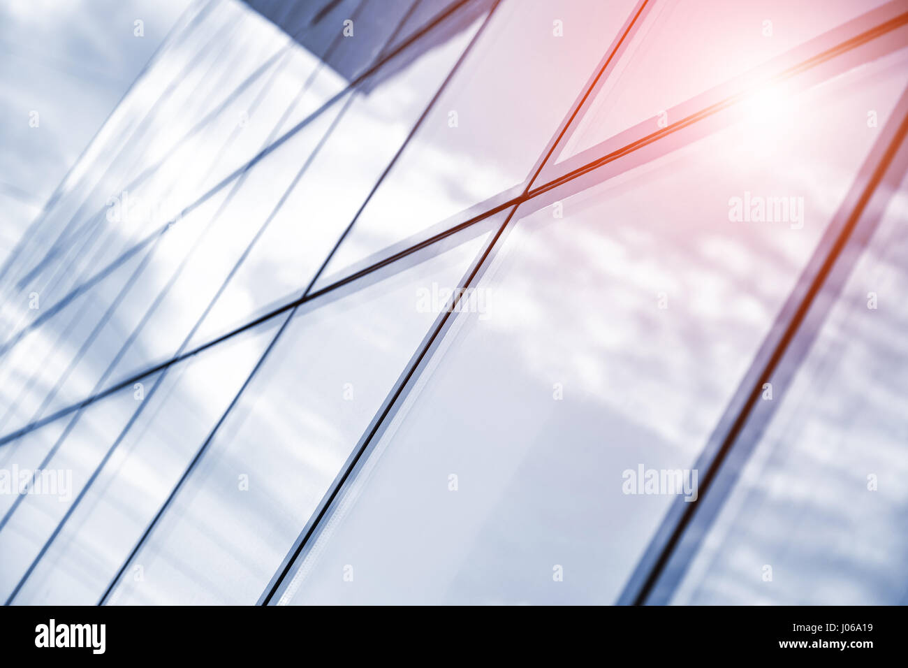 Une vue en perspective d'un immeuble de bureaux Banque D'Images