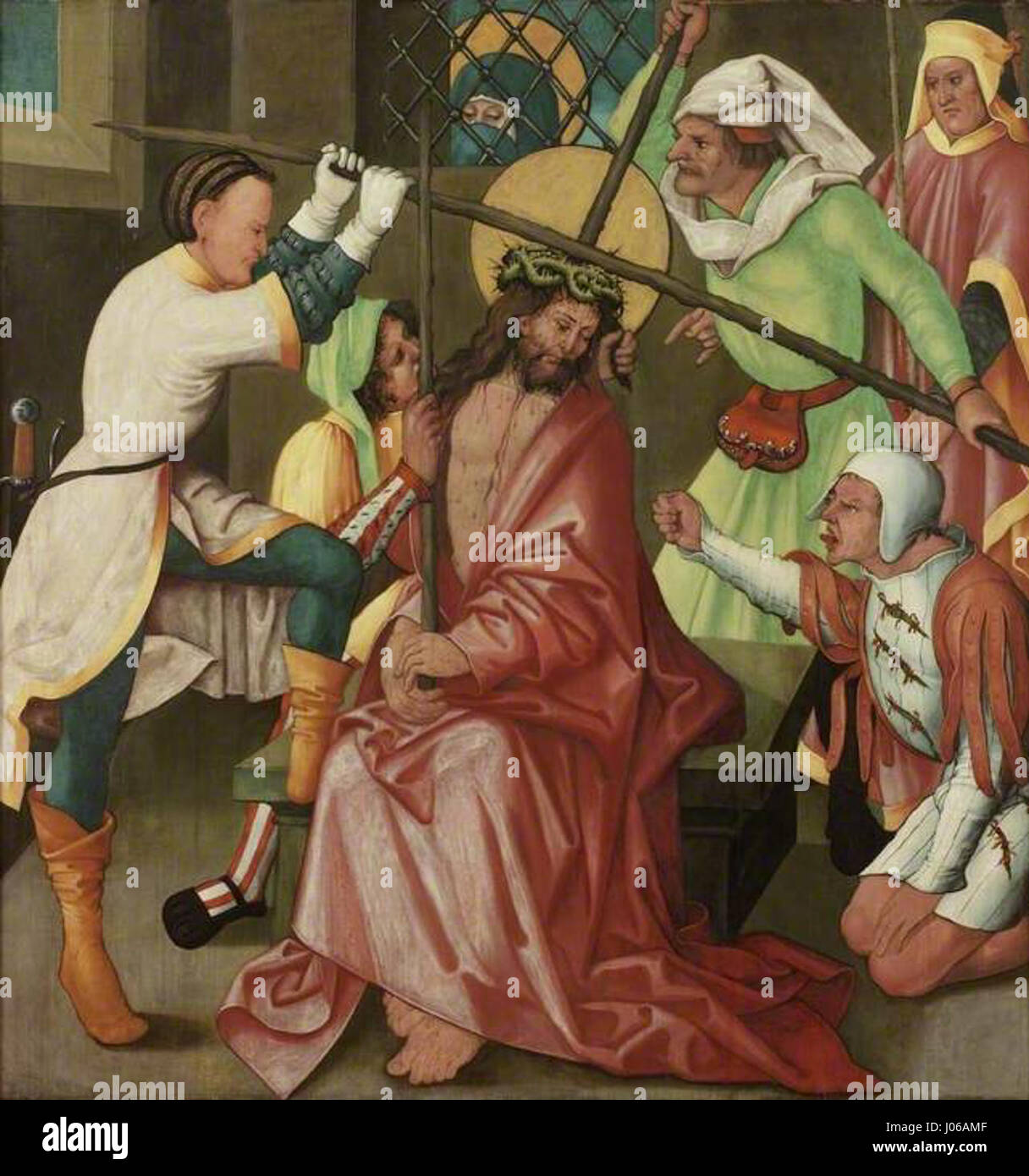 « Die Dornenkrönung » (la couronne des épines) de Hans Schüfelein est une peinture religieuse représentant la souffrance du Christ, plus précisément le moment où il est couronné d'épines. L'œuvre est une pièce importante de Christian compris Banque D'Images