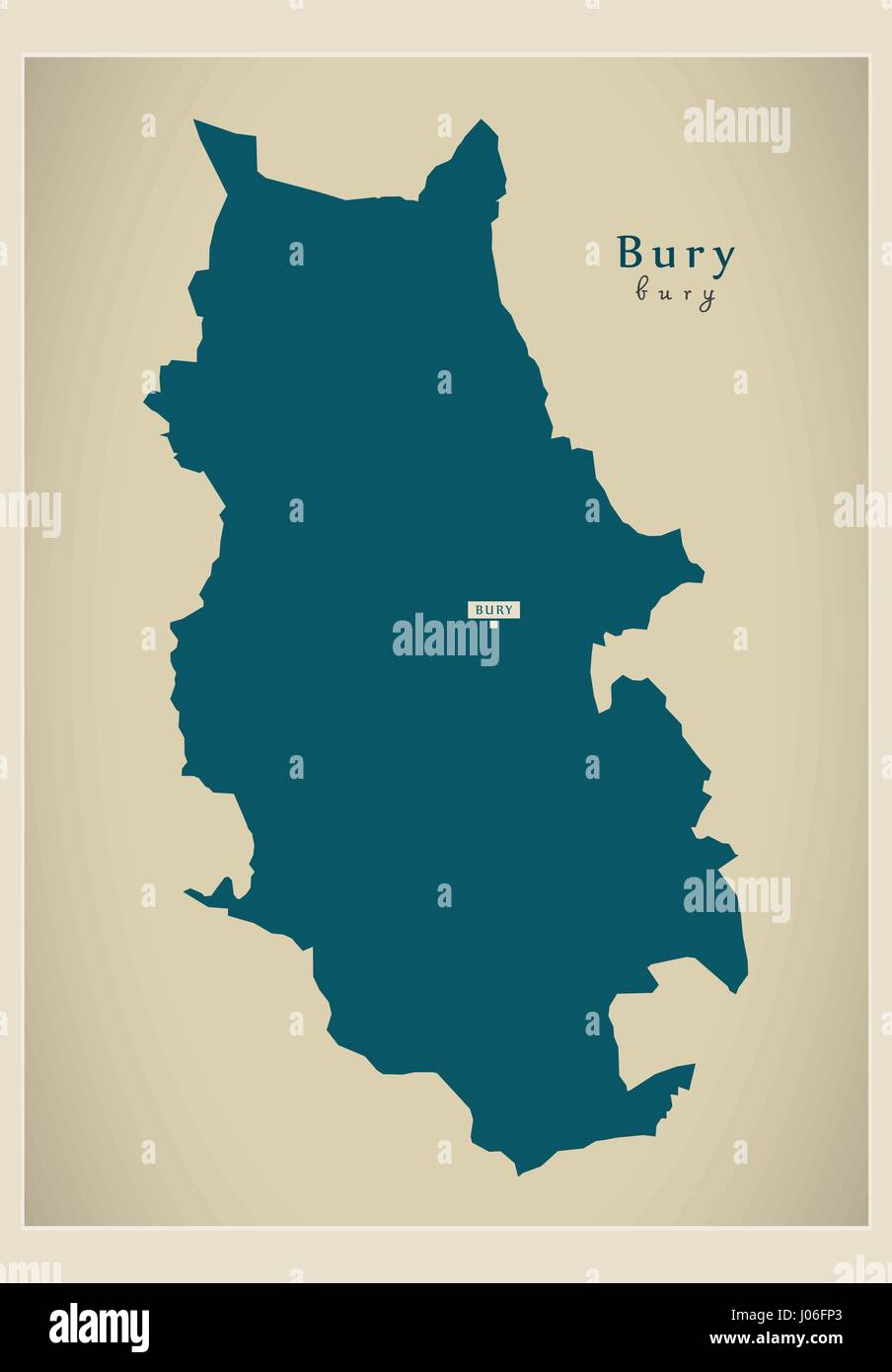 Arrondissement de Bury Greater Manchester UK Angleterre Illustration de Vecteur