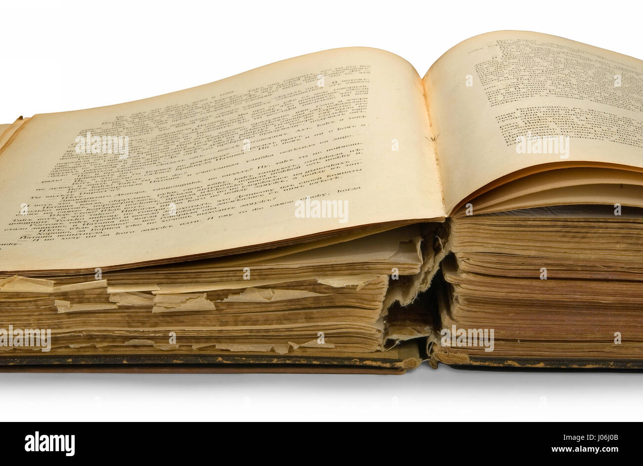 Ancien Livre Ouvert Isole Sur Fond Blanc Photo Stock Alamy
