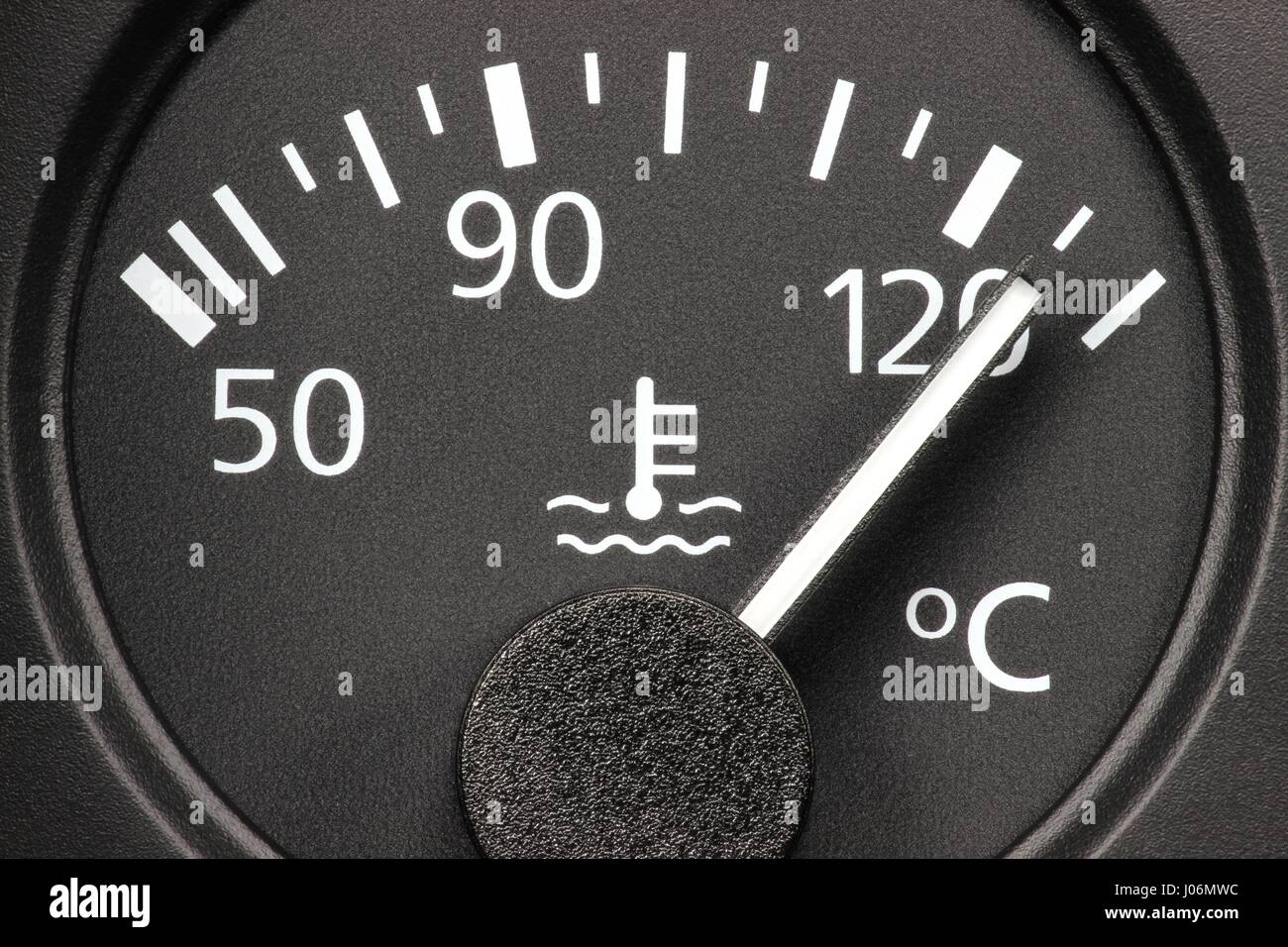 Dans l'indicateur de température du tableau de bord de voiture - sex Banque D'Images