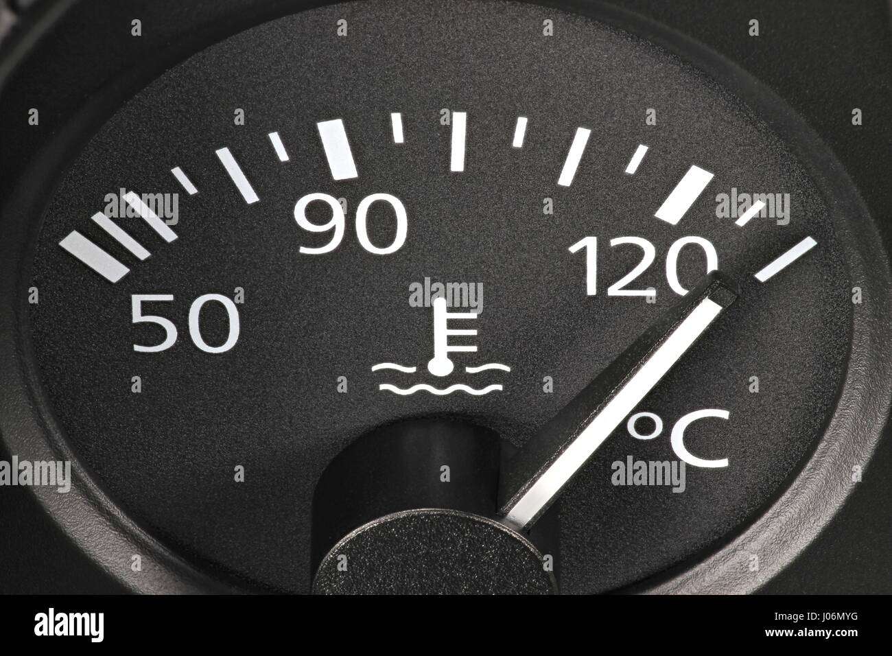 Dans l'indicateur de température du tableau de bord de voiture - sex Banque D'Images