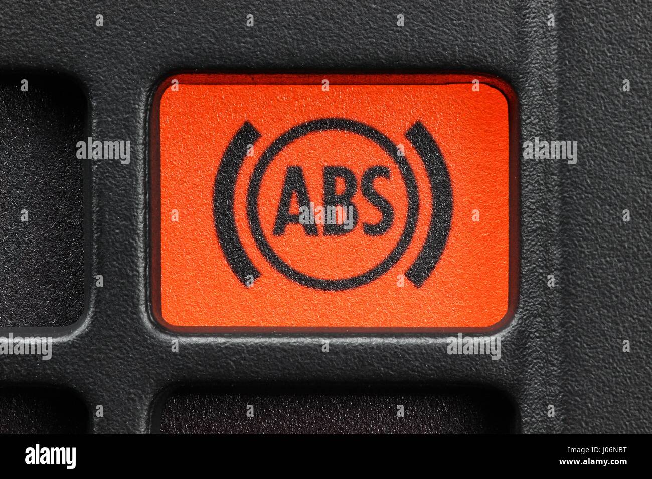 Témoin ABS au tableau de bord de voiture Banque D'Images
