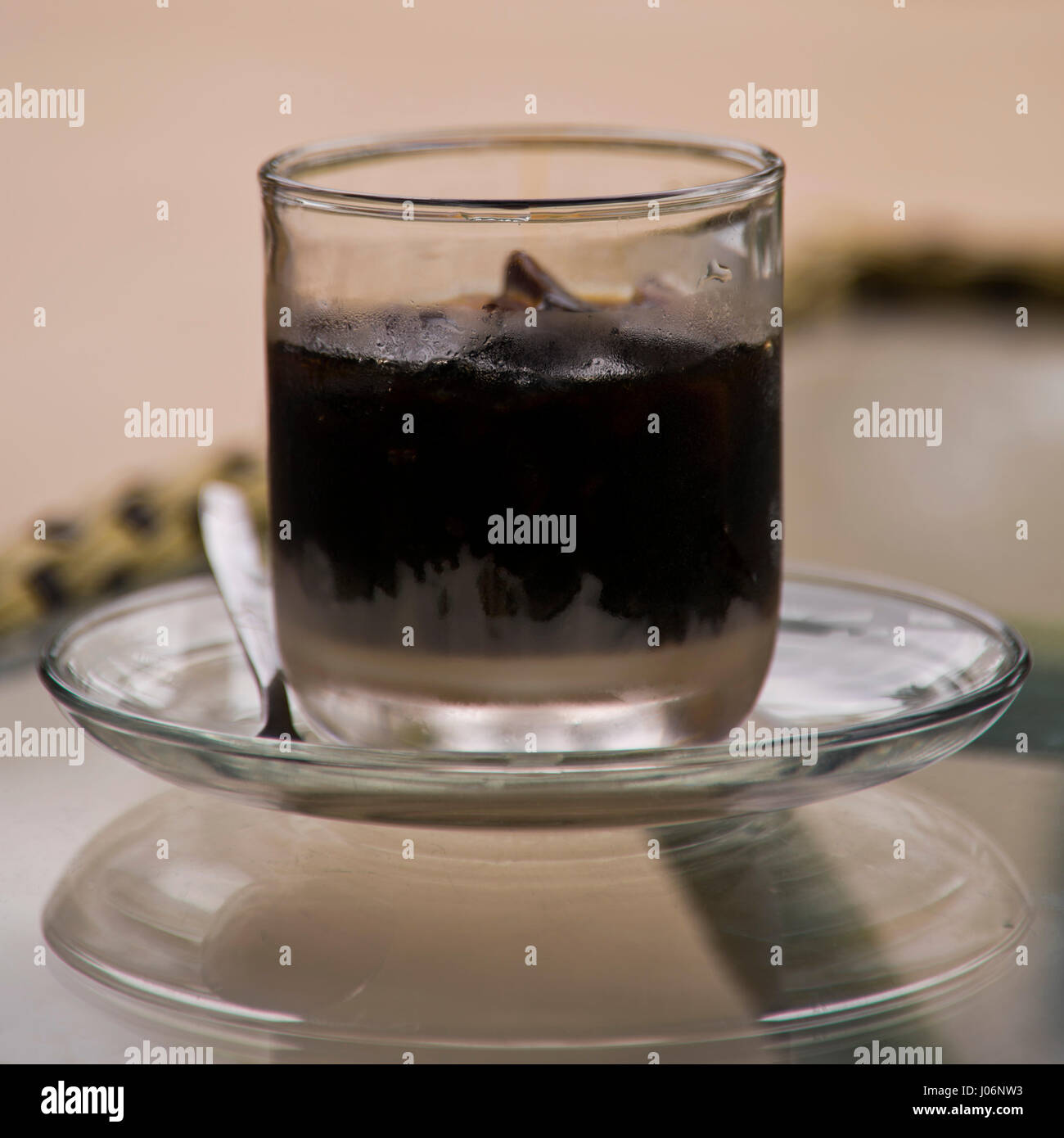 Place près d'un iced café vietnamien au Vietnam. Banque D'Images