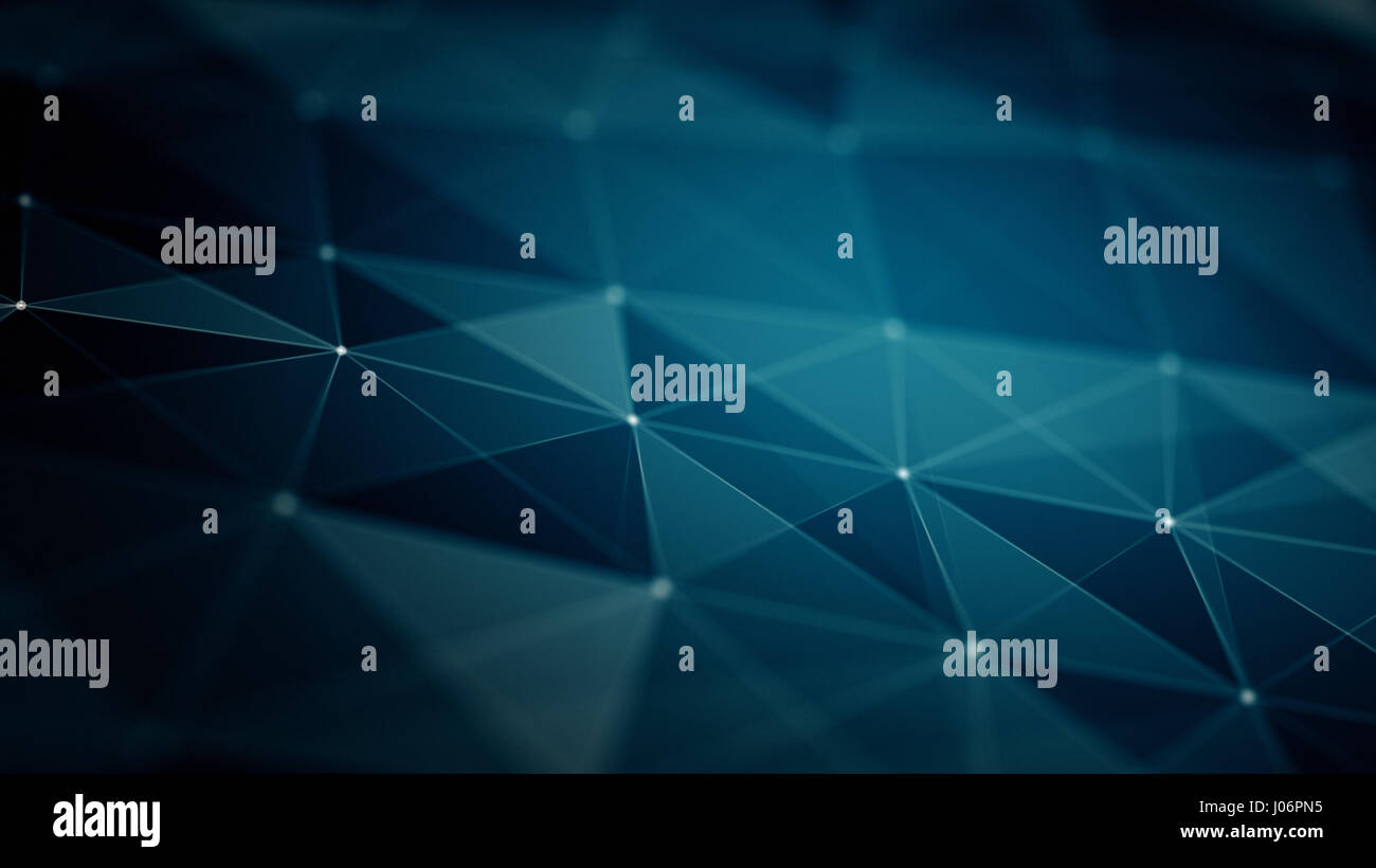 L'abstraction de la composition géométrique avec des lignes de points connectés et des triangles, abstract background for design Banque D'Images