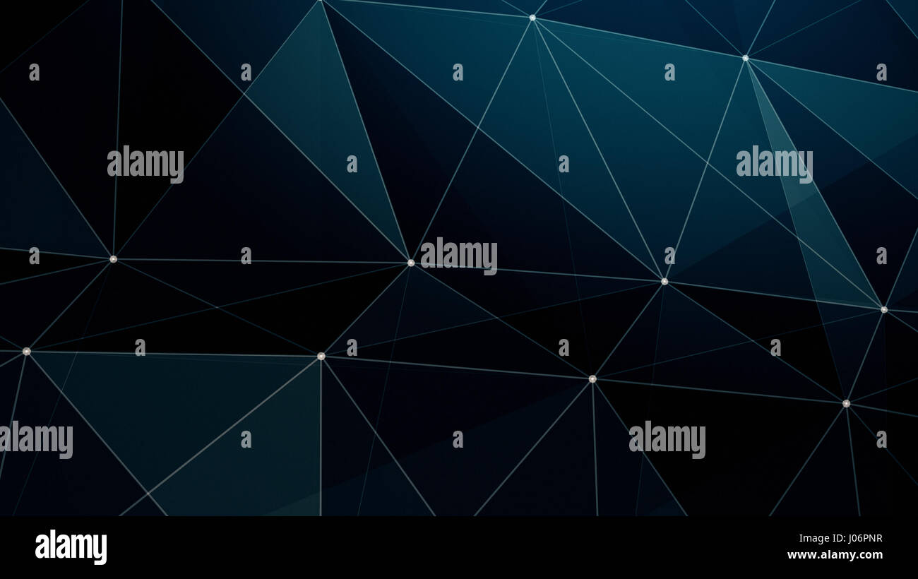 L'abstraction de la composition géométrique avec des lignes de points connectés et des triangles, abstract background for design Banque D'Images