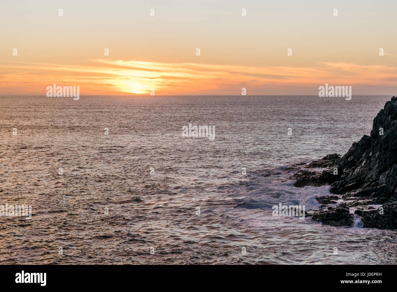 Beau coucher du soleil à El Cothillo, Fuerteventura Banque D'Images