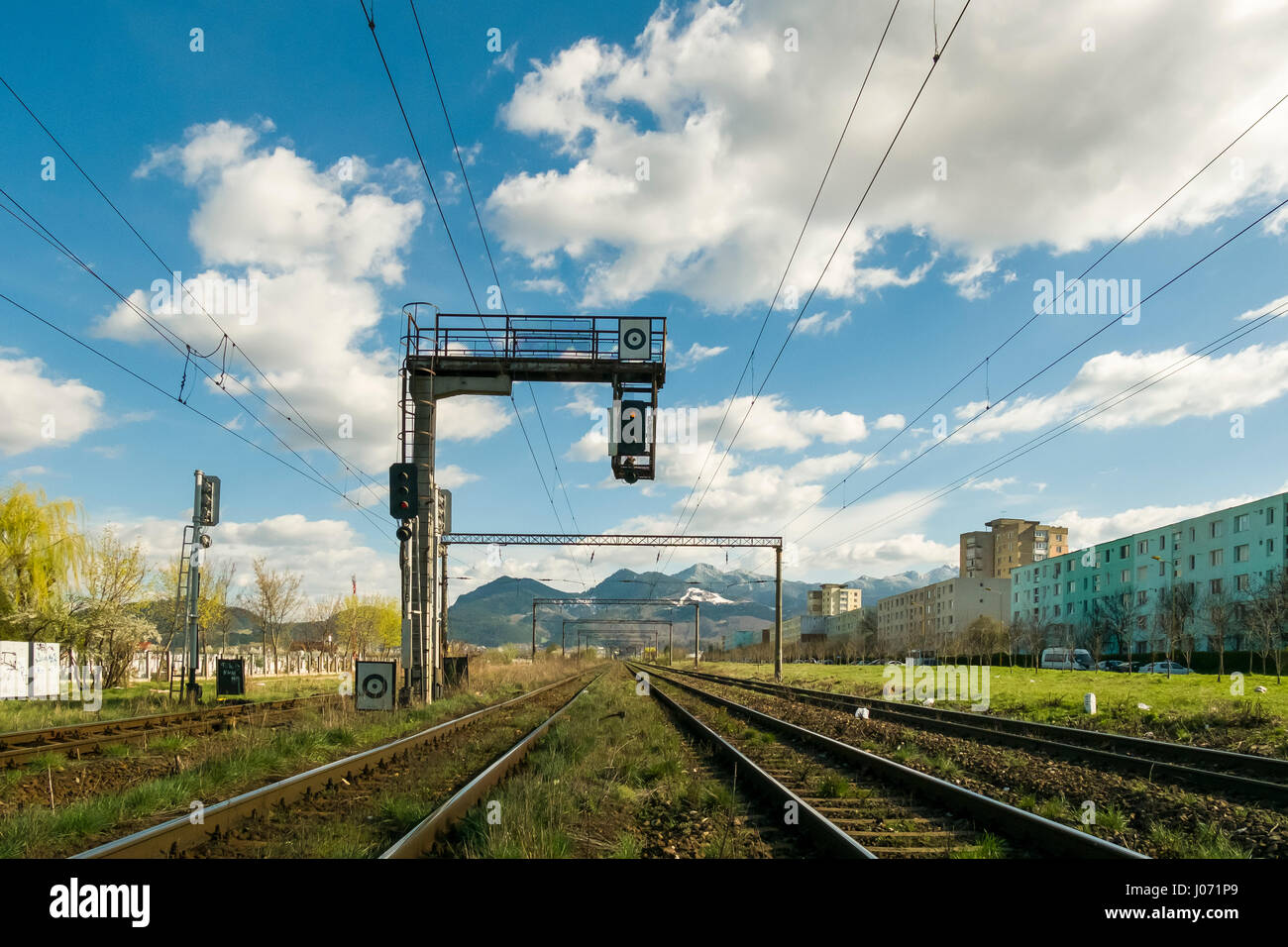 Electric Railway Transport à Brasov, Roumanie. Banque D'Images