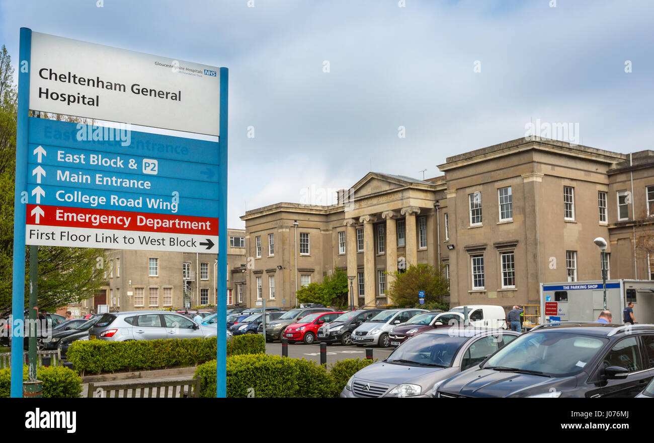 L'Hôpital général de Cheltenham, Cheltenham, UK Banque D'Images