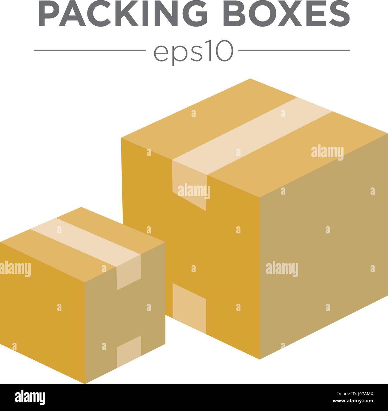 L'icône de boîtes d'emballage simple Illustration de Vecteur