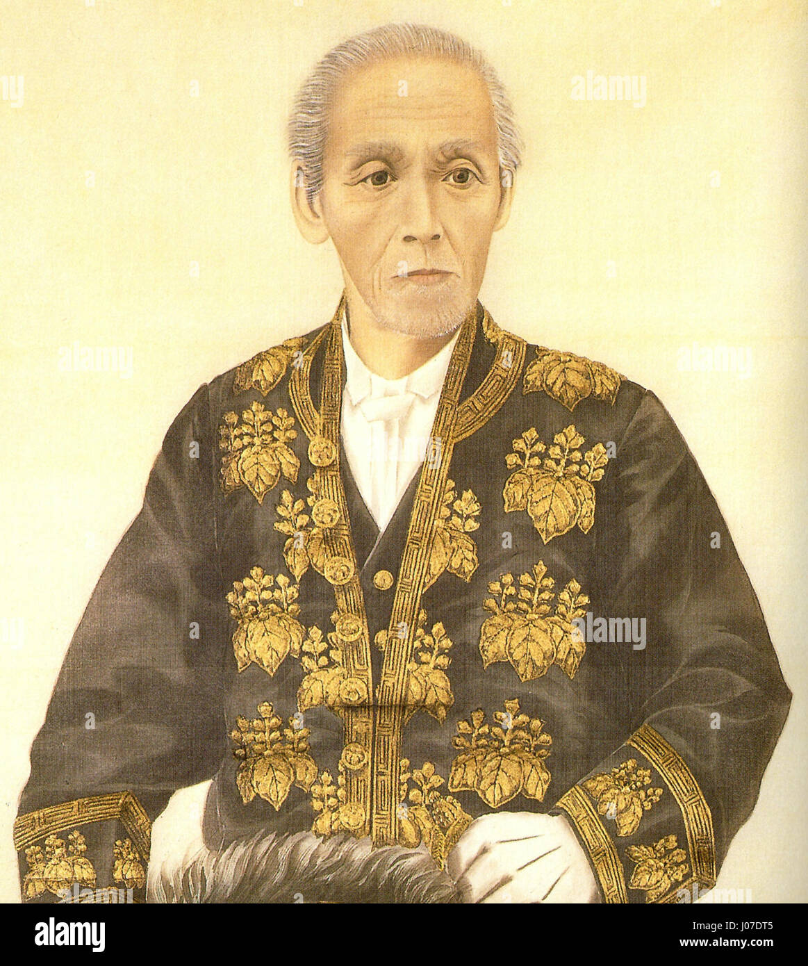 Les œuvres de Toyama Tomoyoshi mélangent souvent l’esthétique traditionnelle japonaise avec des expressions artistiques modernes. Ses pièces reflètent un lien profond avec la nature, caractérisé par de délicats coups de pinceau et une utilisation subtile de la couleur qui évoquent la tranquillité des paysages naturels. Banque D'Images