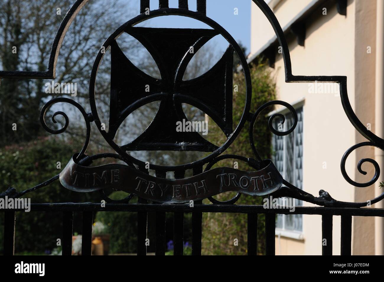 Gate à Cammocks, hinxworth, Hertfordshire Banque D'Images