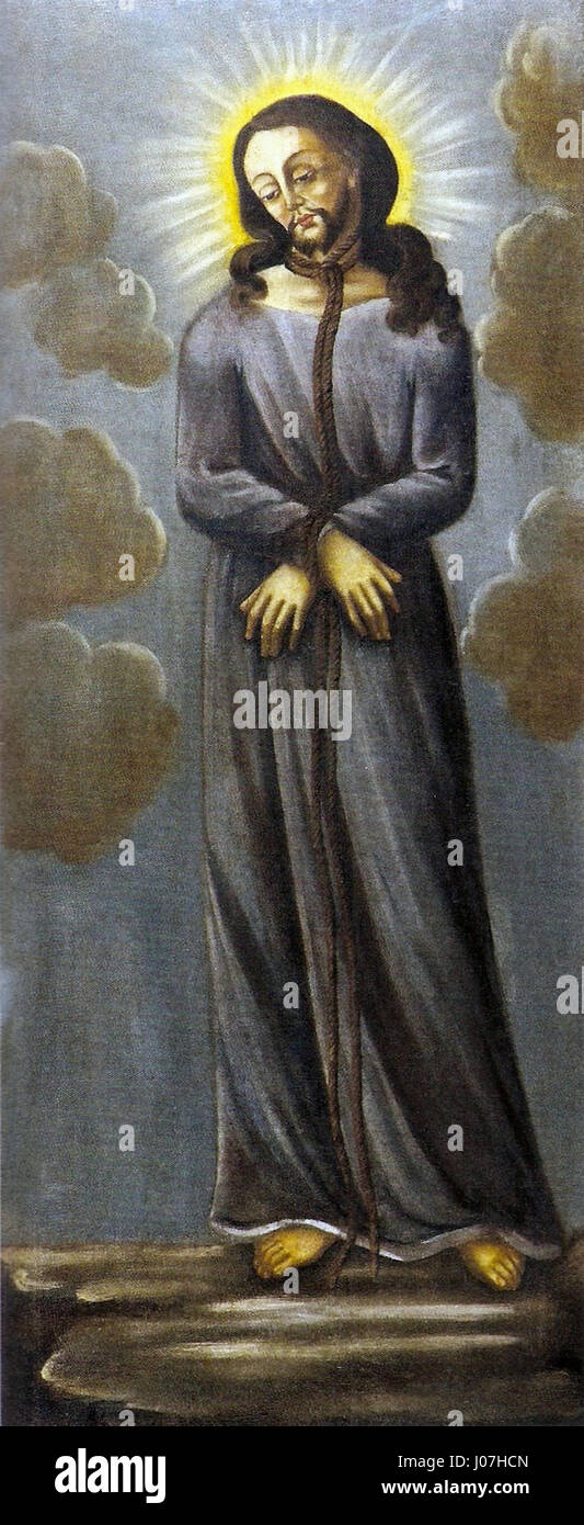 Frei Jesuíno do Monte Carmelo - Ecce Homo est une représentation religieuse du Christ dans le moment Ecce Homo, créée par l'artiste brésilien Frei Jesuíno. L'œuvre capture une représentation puissante de la souffrance du Christ avant sa crucifixion. Banque D'Images