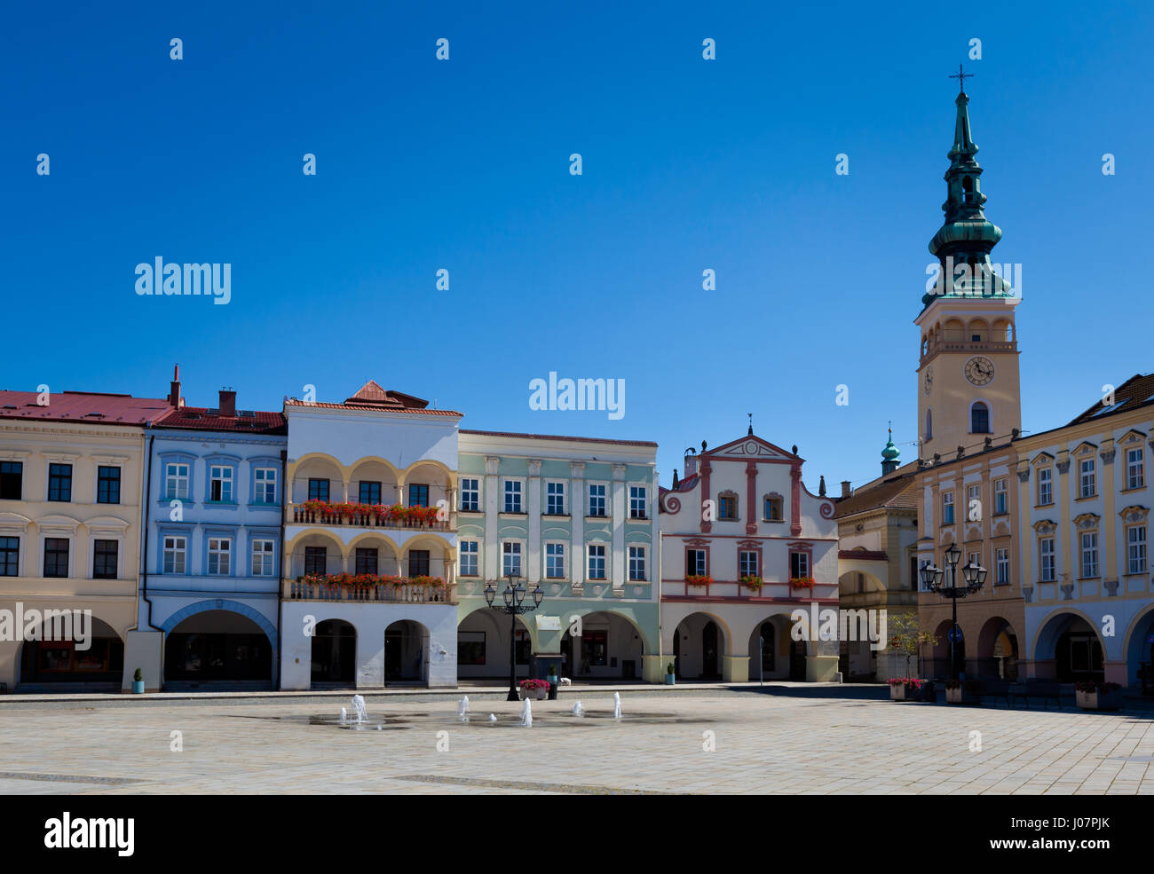 Belle ville paisible en République tchèque - Royaume-Uni - coloré Banque D'Images