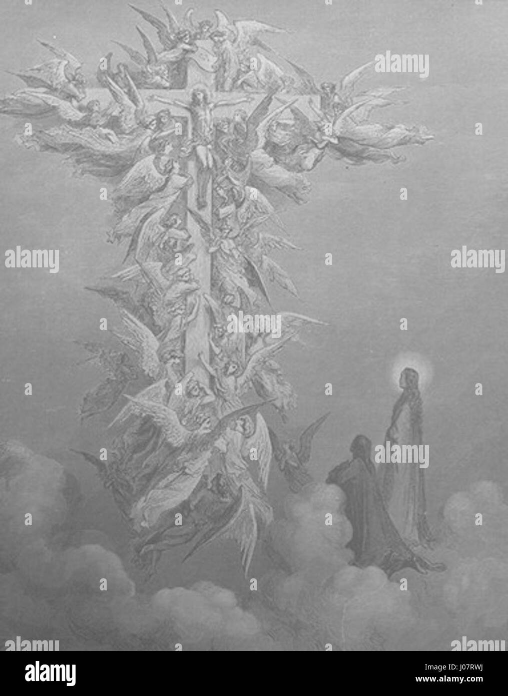 Une illustration de Paradis, une partie de la Divine Comédie de Dante Alighieri, par Gustave Doré, un artiste et illustrateur français. Banque D'Images