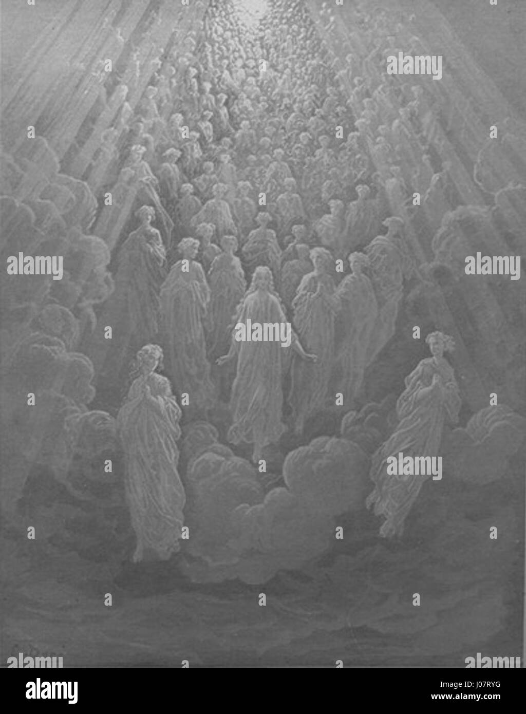 Gustave Doré, un artiste français, illustrateur du Paradiso de Dante. Banque D'Images