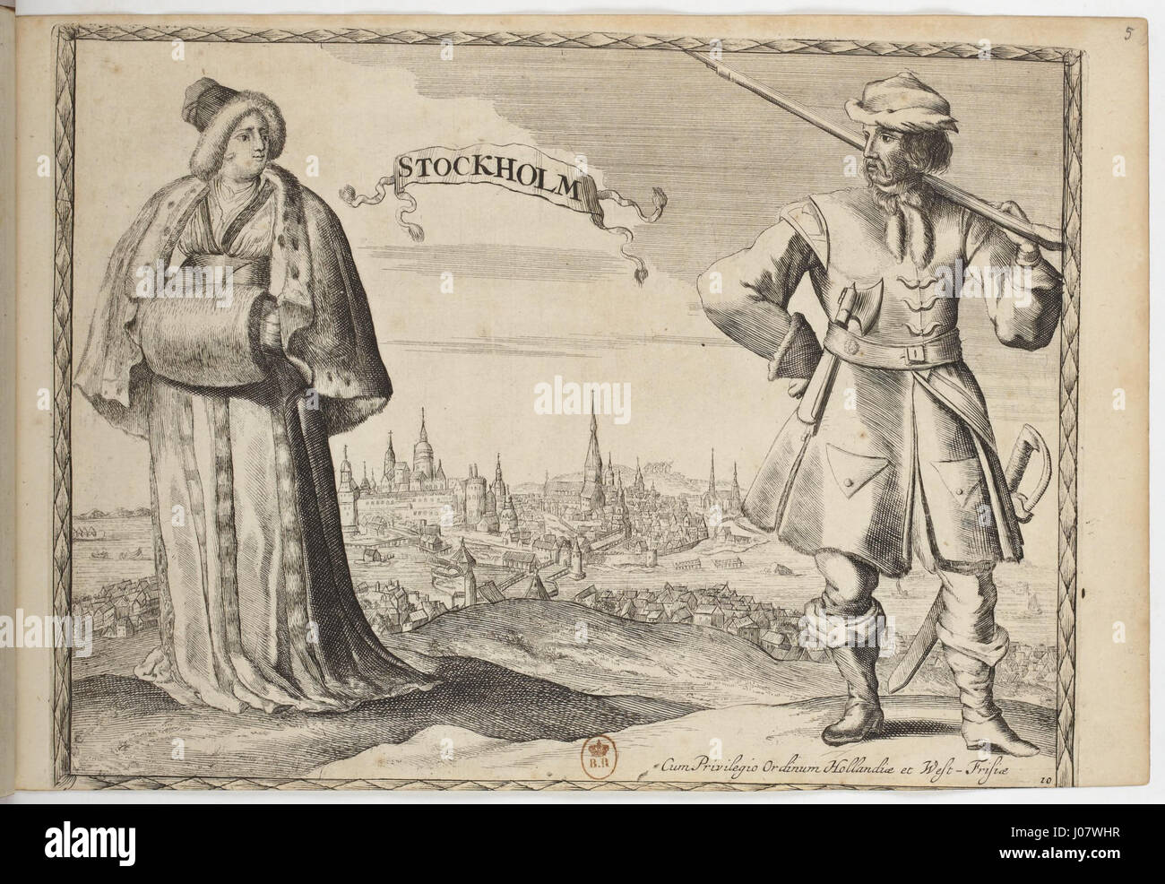Cette gravure, intitulée 'costumes des quatre parties du monde', réalisée à Stockholm en 1670, représente les costumes traditionnels de quatre régions différentes du monde, interprétés par le graveur Luycken. L’œuvre reflète la diversité culturelle mondiale de l’époque. Banque D'Images Cette gravure, intitulée 'costumes des quatre parties du monde', réalisée à Stockholm en 1670, représente les costumes traditionnels de quatre régions différentes du monde, interprétés par le graveur Luycken. L’œuvre reflète la diversité culturelle mondiale de l’époque. Banque D'Images