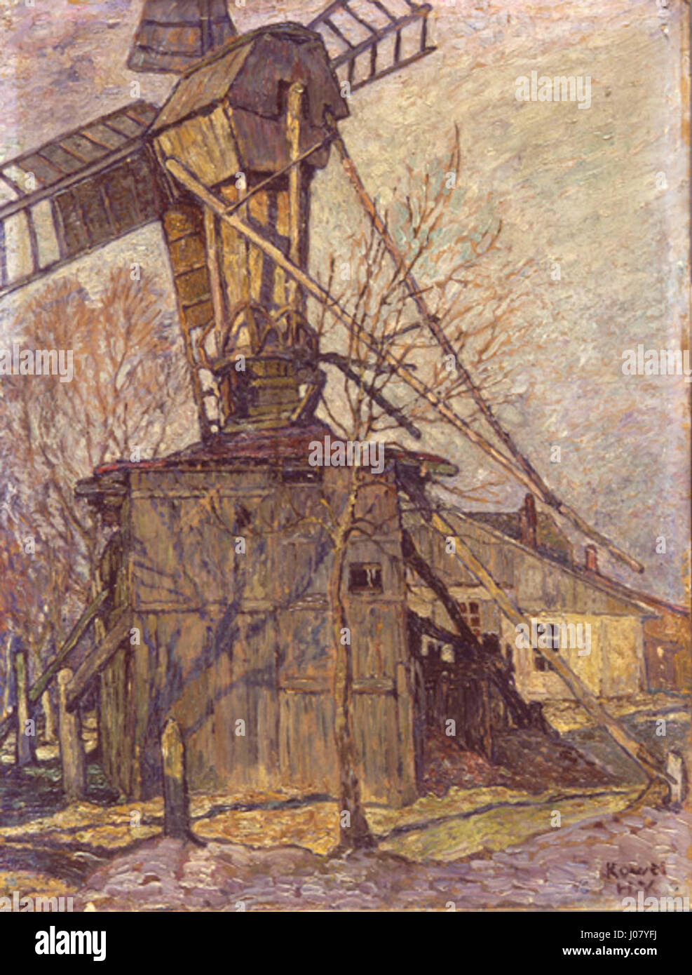 Le 'Mühle BEI Kowel' (moulin près de Kowel) de Heinrich Vogeler datant d'environ 1915 est une peinture de paysage représentant un moulin rural. L’œuvre met en valeur la beauté naturelle du paysage et l’atmosphère paisible de la campagne au début du XXe siècle. Banque D'Images Le 'Mühle BEI Kowel' (moulin près de Kowel) de Heinrich Vogeler datant d'environ 1915 est une peinture de paysage représentant un moulin rural. L’œuvre met en valeur la beauté naturelle du paysage et l’atmosphère paisible de la campagne au début du XXe siècle. Banque D'Images