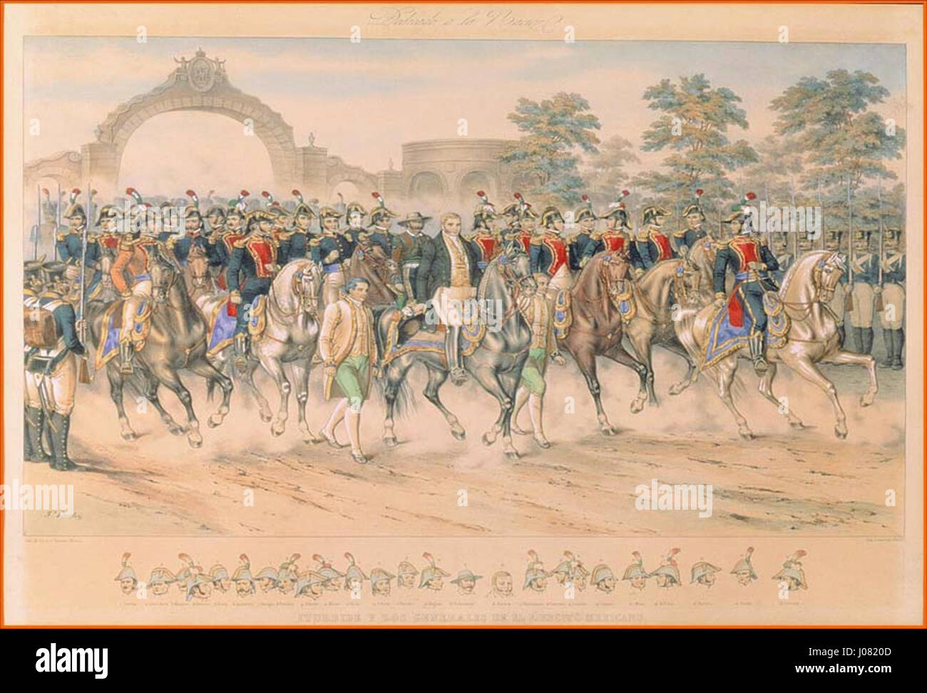 L'Ejército Trigarante était une coalition militaire mexicaine qui joua un rôle crucial dans les dernières étapes de la guerre d'indépendance du Mexique, conduisant finalement à l'indépendance du Mexique de l'Espagne. Banque D'Images