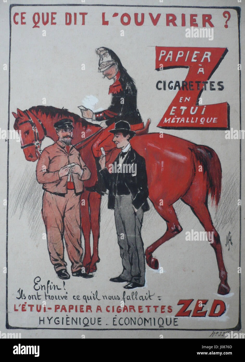 Cette œuvre présente une interprétation créative d'un dessin de papier à cigarette, en se concentrant sur les aspects esthétiques et fonctionnels d'un objet banal, l'élevant à une œuvre de compris Banque D'Images