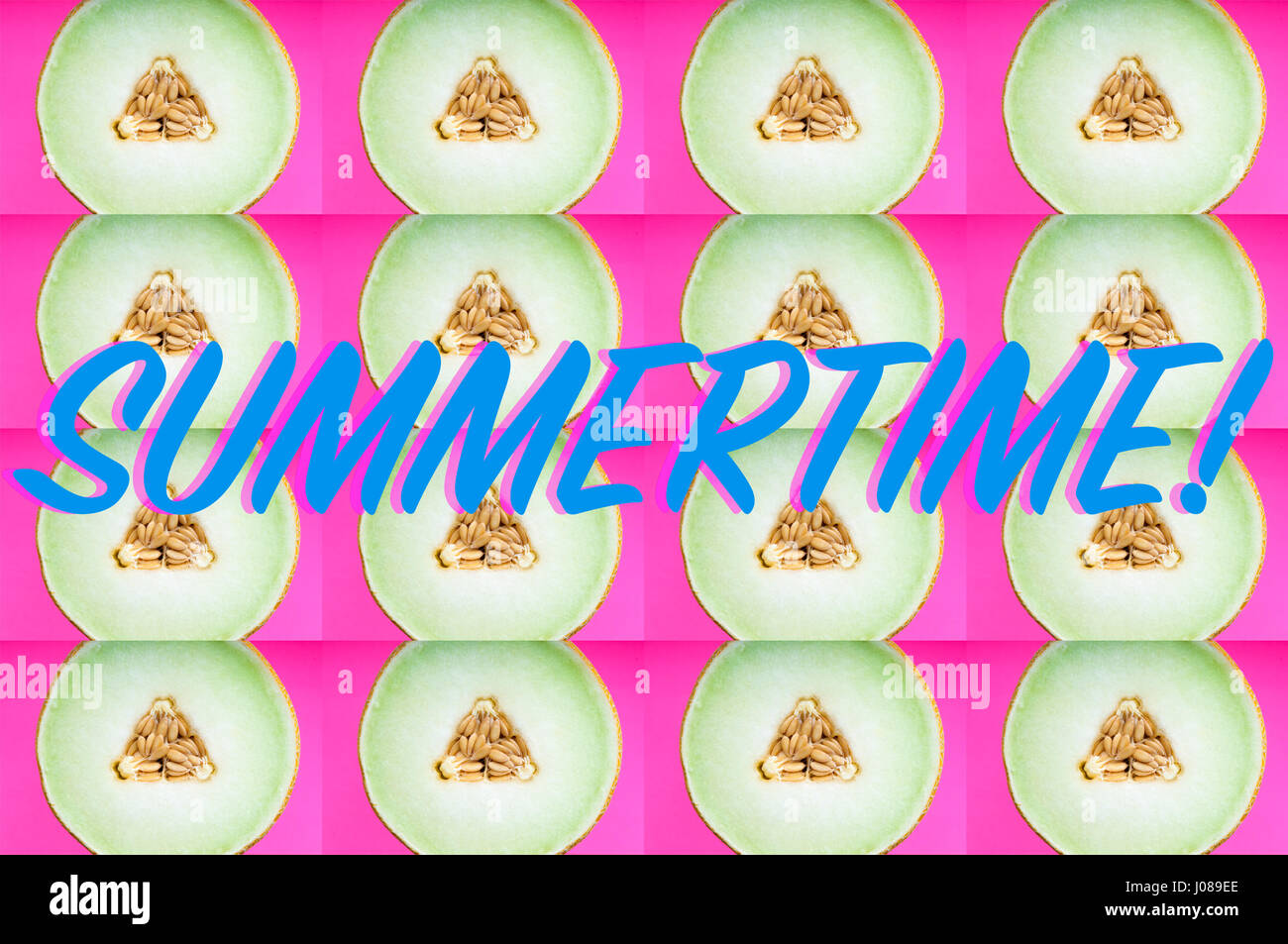 Texte style rétro avec un thème d'été message Banque D'Images