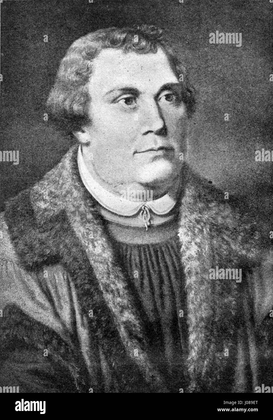 Ce portrait de Dr Mårten Luther capture une figure historique de la période de la réforme. Dr. Luther était un théologien influent, connu pour son rôle dans la lutte contre l'Église catholique et l'initiation de la réforme protestante. Banque D'Images