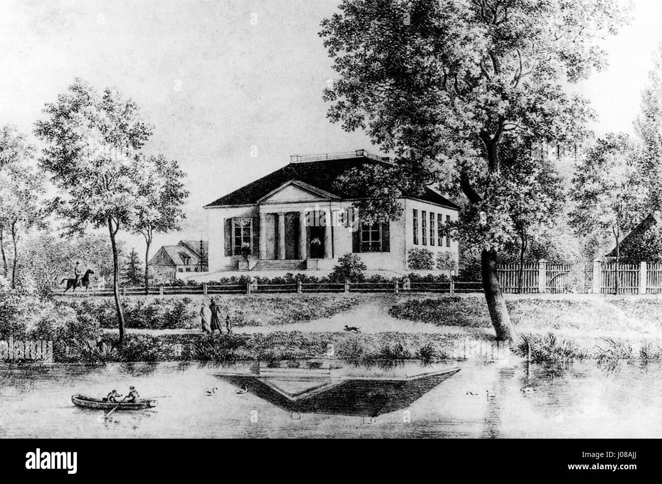 La Villa Lärman à Brême, construite au XVIIIe siècle, illustre l'élégante architecture résidentielle de l'époque, alliant influences classiques et baroques. Banque D'Images