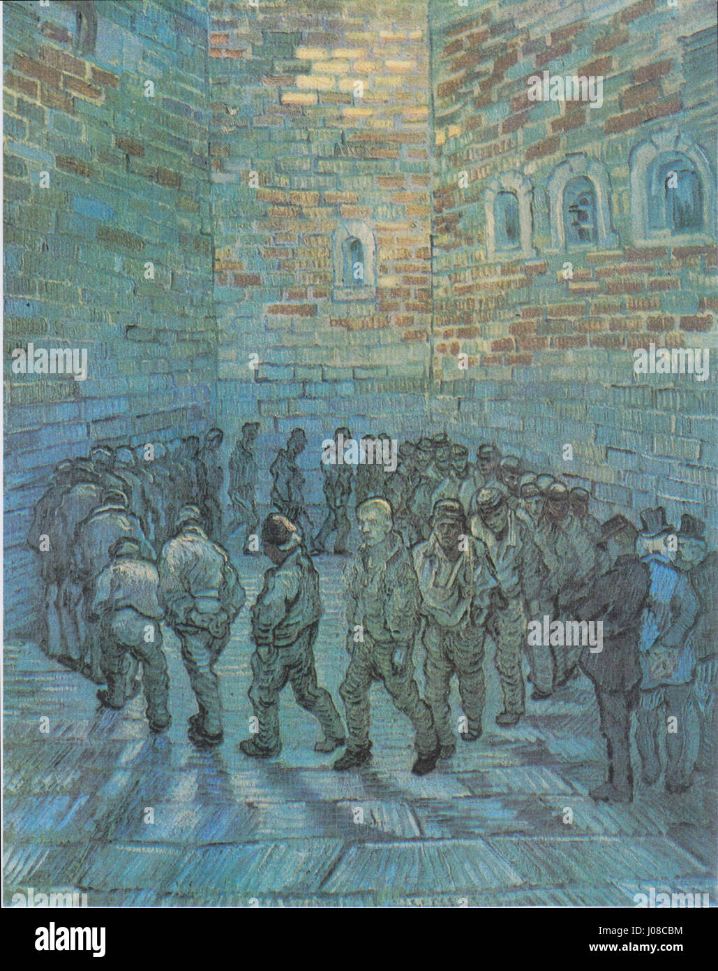 Ronde des prisonniers, ou Exercices des prisonniers, une peinture de Vincent van Gogh, d'après une œuvre originale de Gustave Doré, créée en février 1890 alors que Van Gogh était à Saint-Rémy. Banque D'Images