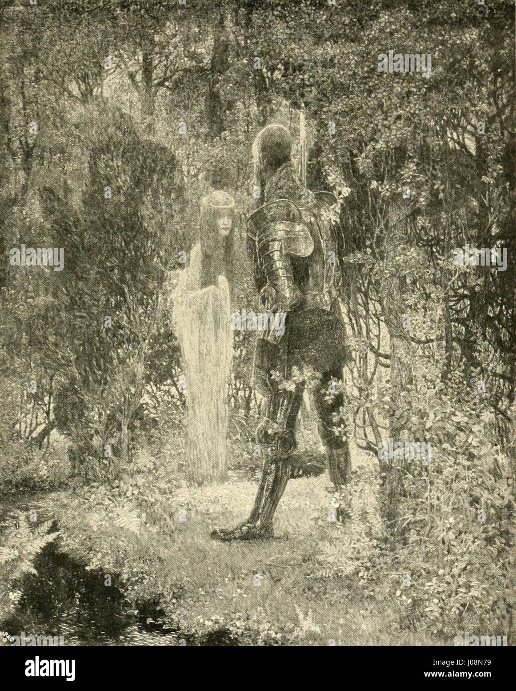 'Melusinenmärchen' (le conte de fées de Mélusine) de Heinrich Vogeler est une peinture du début du XXe siècle représentant une scène du conte de fées allemand de Mélusine. L’œuvre combine réalisme magique avec des éléments expressionnistes, capturant l’essence mythologique du conte. Banque D'Images 'Melusinenmärchen' (le conte de fées de Mélusine) de Heinrich Vogeler est une peinture du début du XXe siècle représentant une scène du conte de fées allemand de Mélusine. L’œuvre combine réalisme magique avec des éléments expressionnistes, capturant l’essence mythologique du conte. Banque D'Images