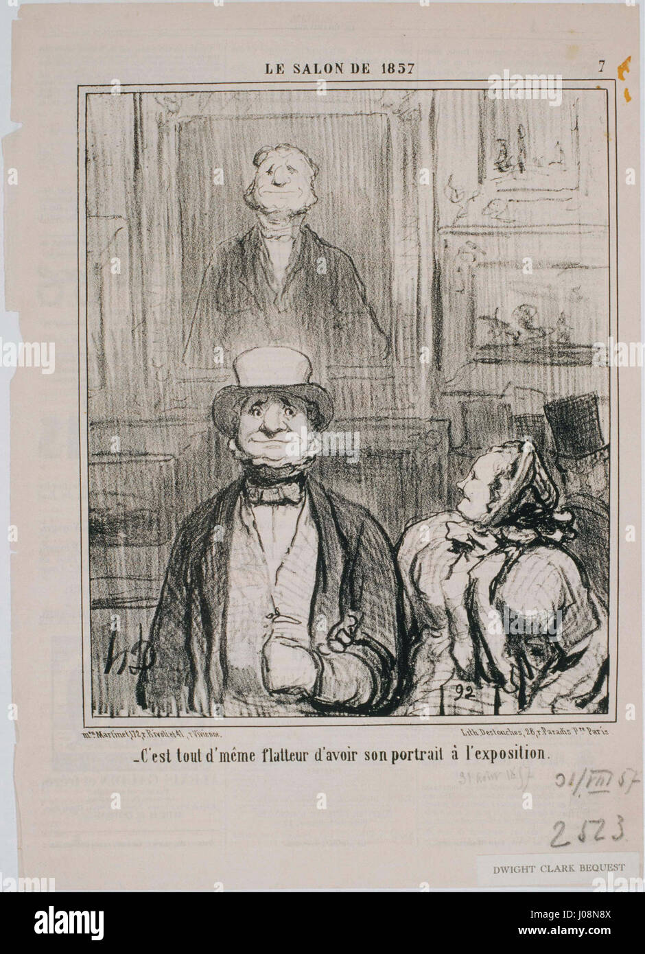 Honoré Daumier - le salon de 1857- Commentaire, l'est dans la grotte de  cette que‥ Photo Stock - Alamy