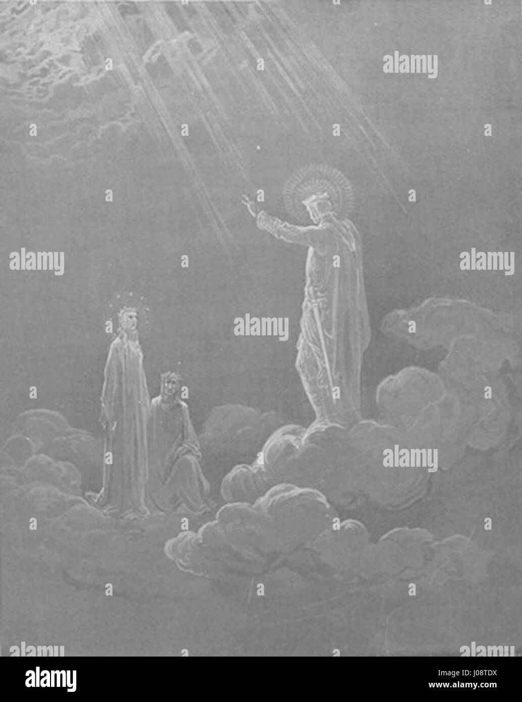 Une illustration de Paradis, une partie de la Divine Comédie de Dante Alighieri, par Gustave Doré, un artiste et illustrateur français. Banque D'Images