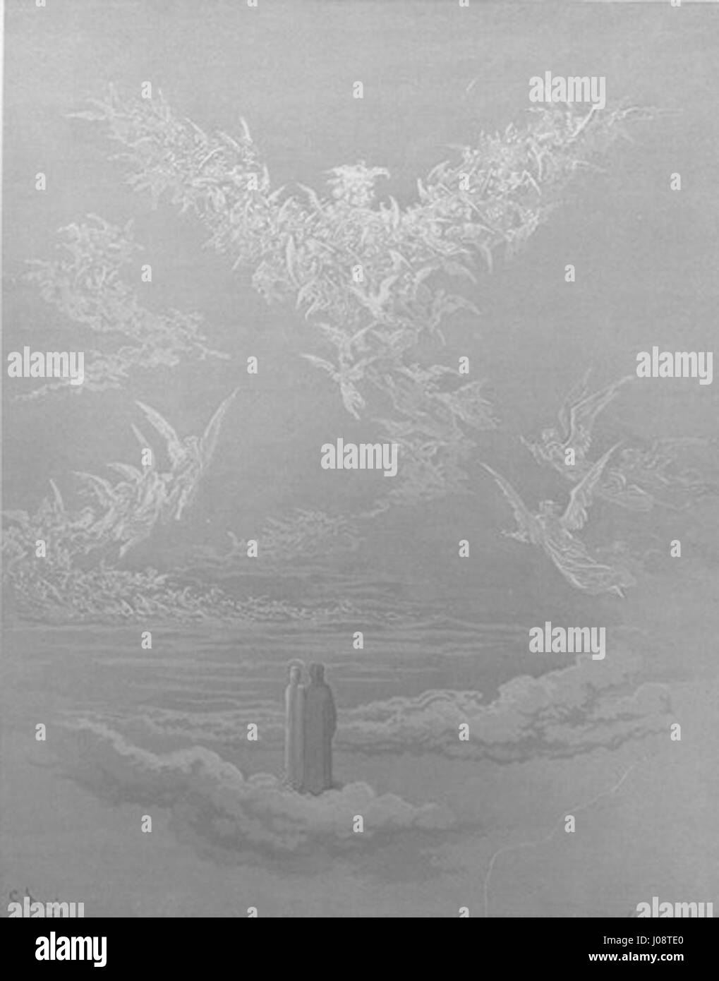 Une illustration de Paradis, une partie de la Divine Comédie de Dante Alighieri, par Gustave Doré, un artiste et graveur français. Banque D'Images