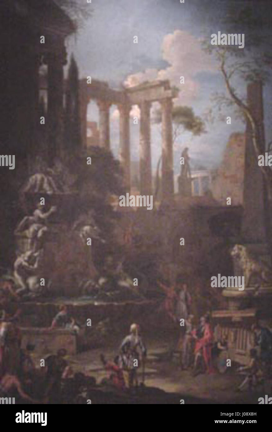 Le tombeau allégorique de Sir Clowdisley Shovell de Sebastiano Ricci est une œuvre baroque importante. Il commémore l'amiral britannique avec des images symboliques représentant la mort et le souvenir. Banque D'Images