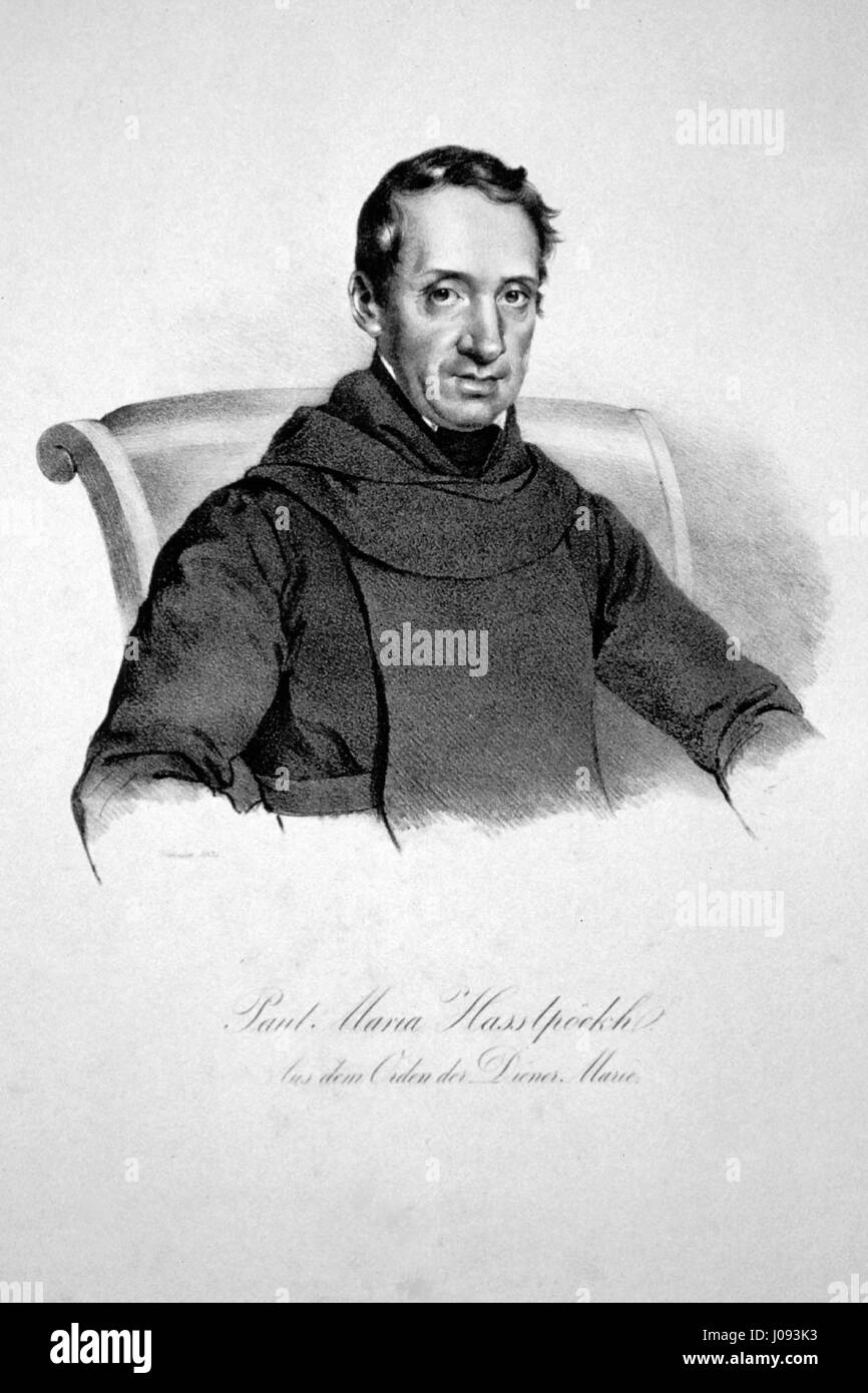 Cette lithographie de Hasslpöckh est un tirage détaillé reflétant l'habileté de l'artiste à utiliser des techniques lithographiques pour produire des lignes nettes et nettes et un contraste tonal. L'œuvre met en valeur la précision de l'artiste dans la gravure. Banque D'Images