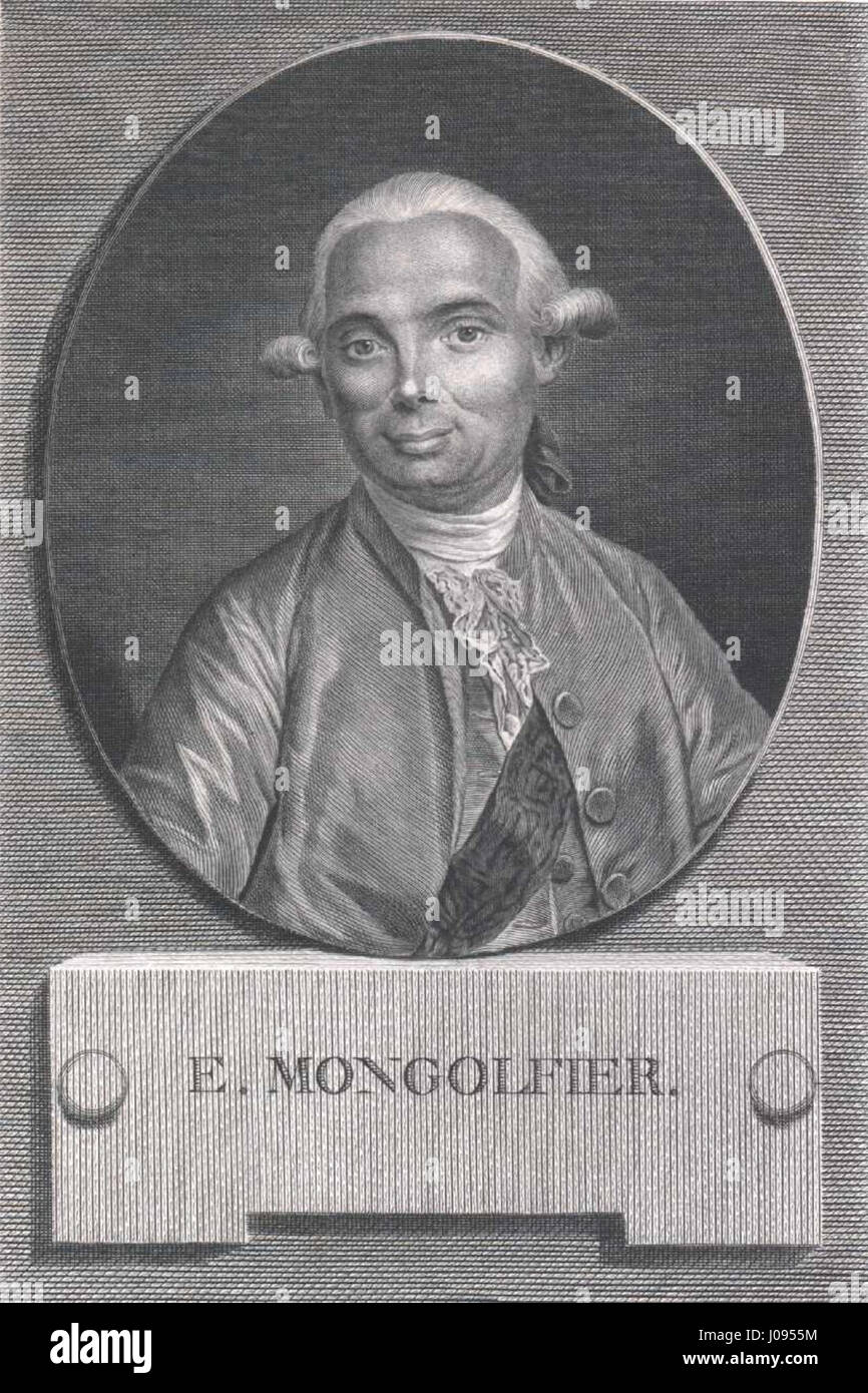 Jacques Étienne Montgolfier fut un inventeur français et une figure clé du développement des montgolfières, contribuant à l’histoire de l’aviation et aux avancées scientifiques du XVIIIe siècle. Banque D'Images