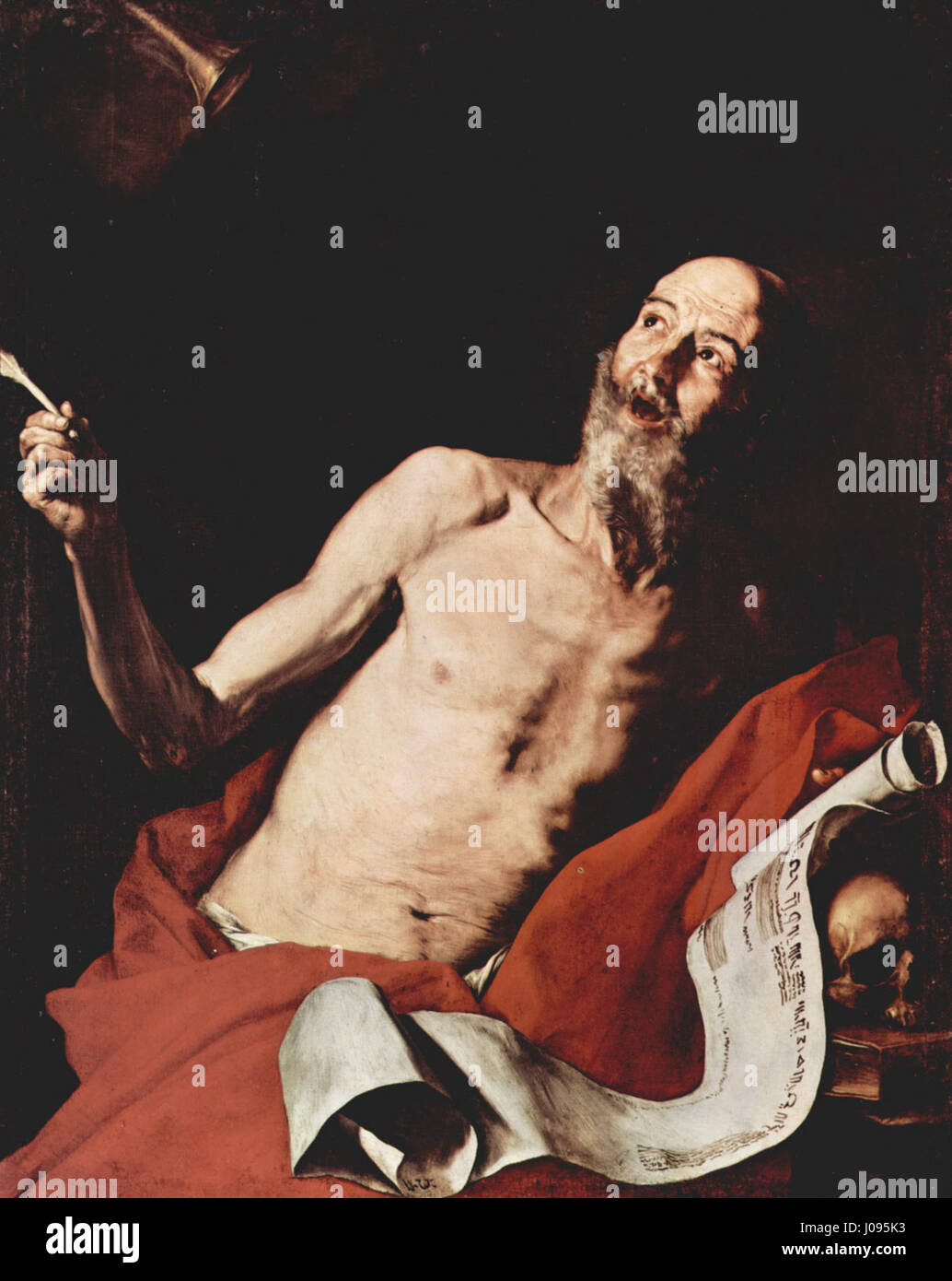 José de Ribera était un peintre baroque espagnol réputé pour son utilisation dramatique de la lumière et de l'ombre. Connu pour son réalisme puissant, Ribera a souvent représenté des sujets religieux et mythologiques, capturant une émotion intense et la physicalité dans ses œuvres. Banque D'Images