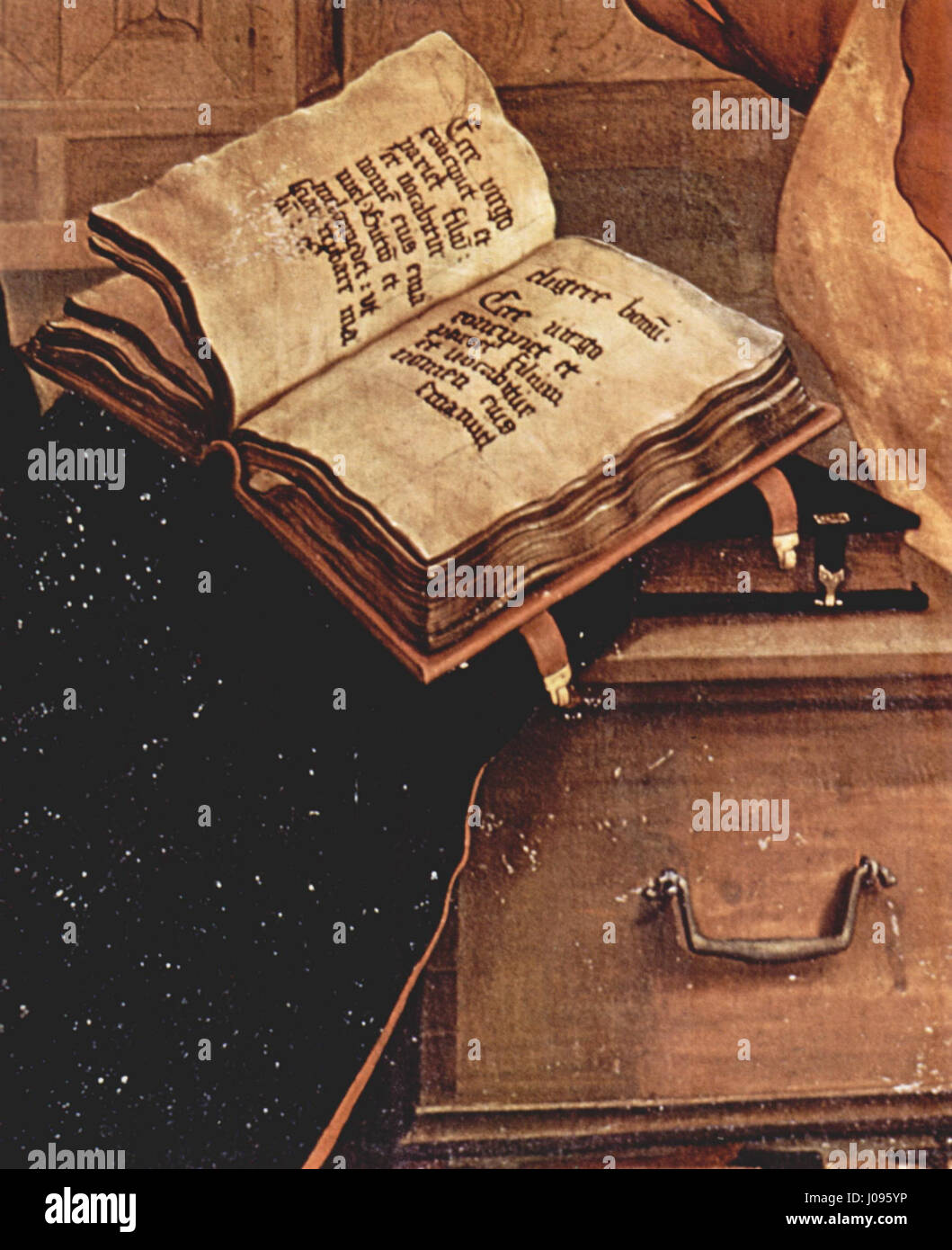 Mathis Gothart Grünewald, peintre allemand de la Renaissance, est connu pour ses peintures religieuses émotionnellement intenses. Son œuvre, comme le célèbre retable d'Isenheim, dépeint des thèmes religieux complexes avec une représentation vivante de la souffrance du Christ. Banque D'Images